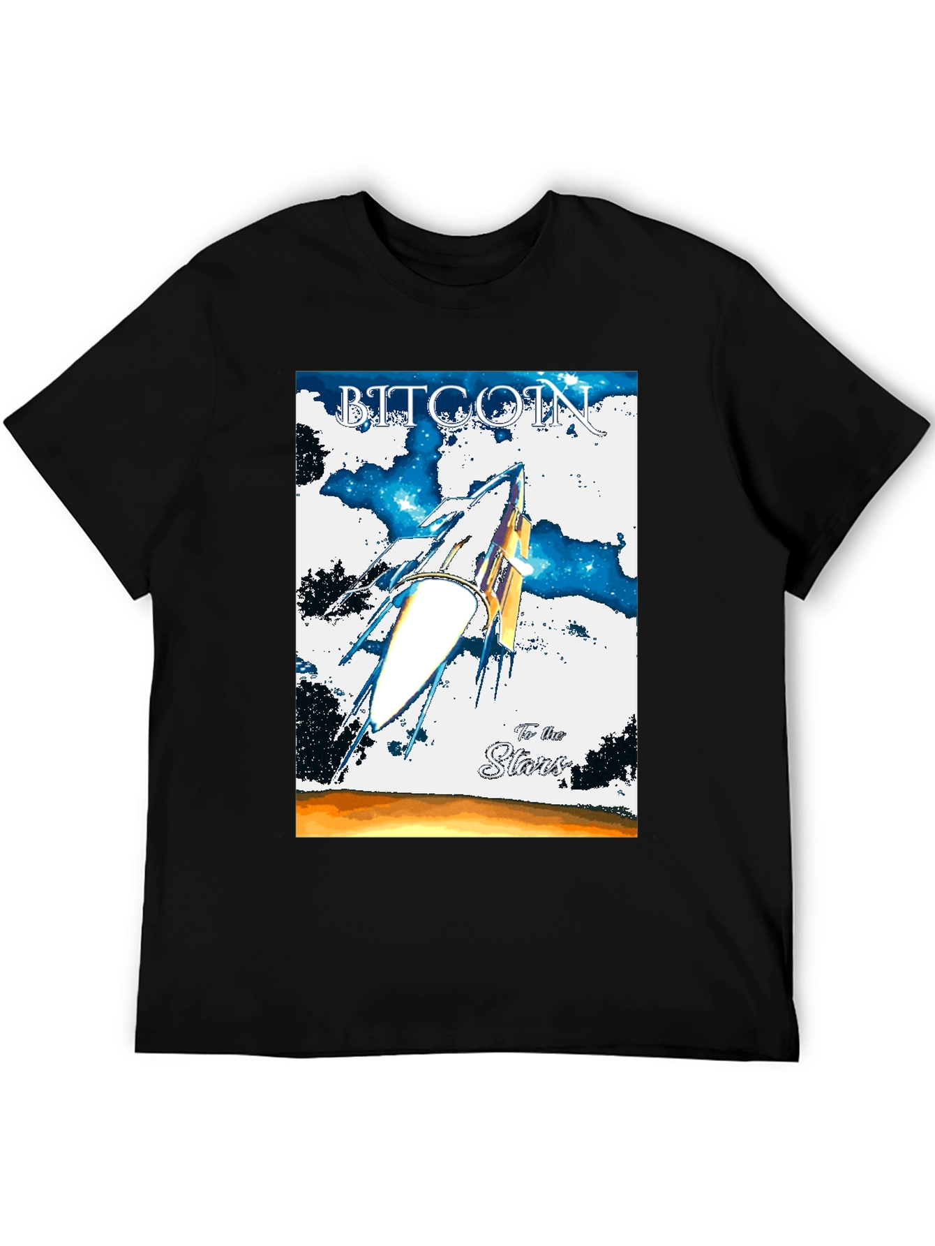 Bitcoin To the Stars Graphic T-Shirt