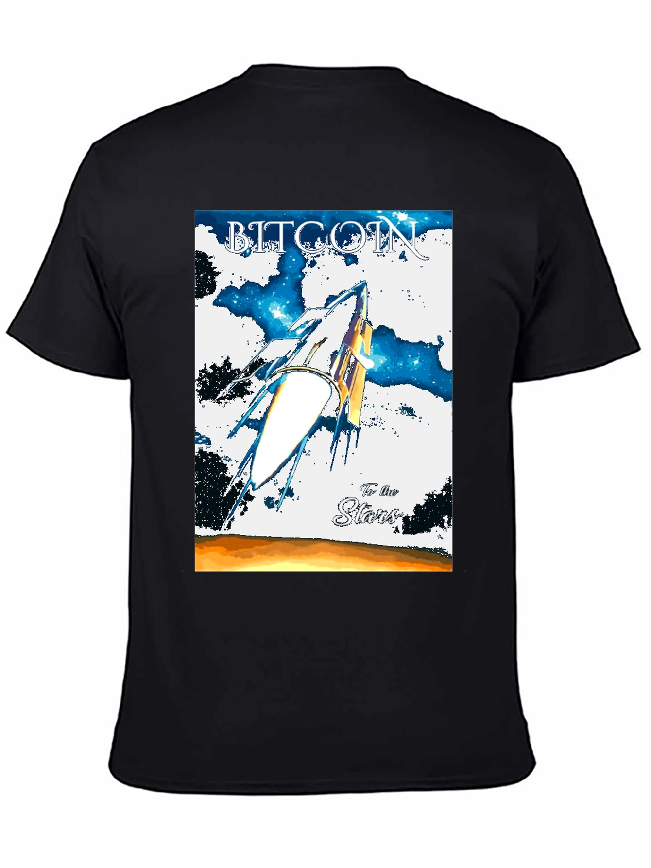 Bitcoin To the Stars Graphic T-Shirt