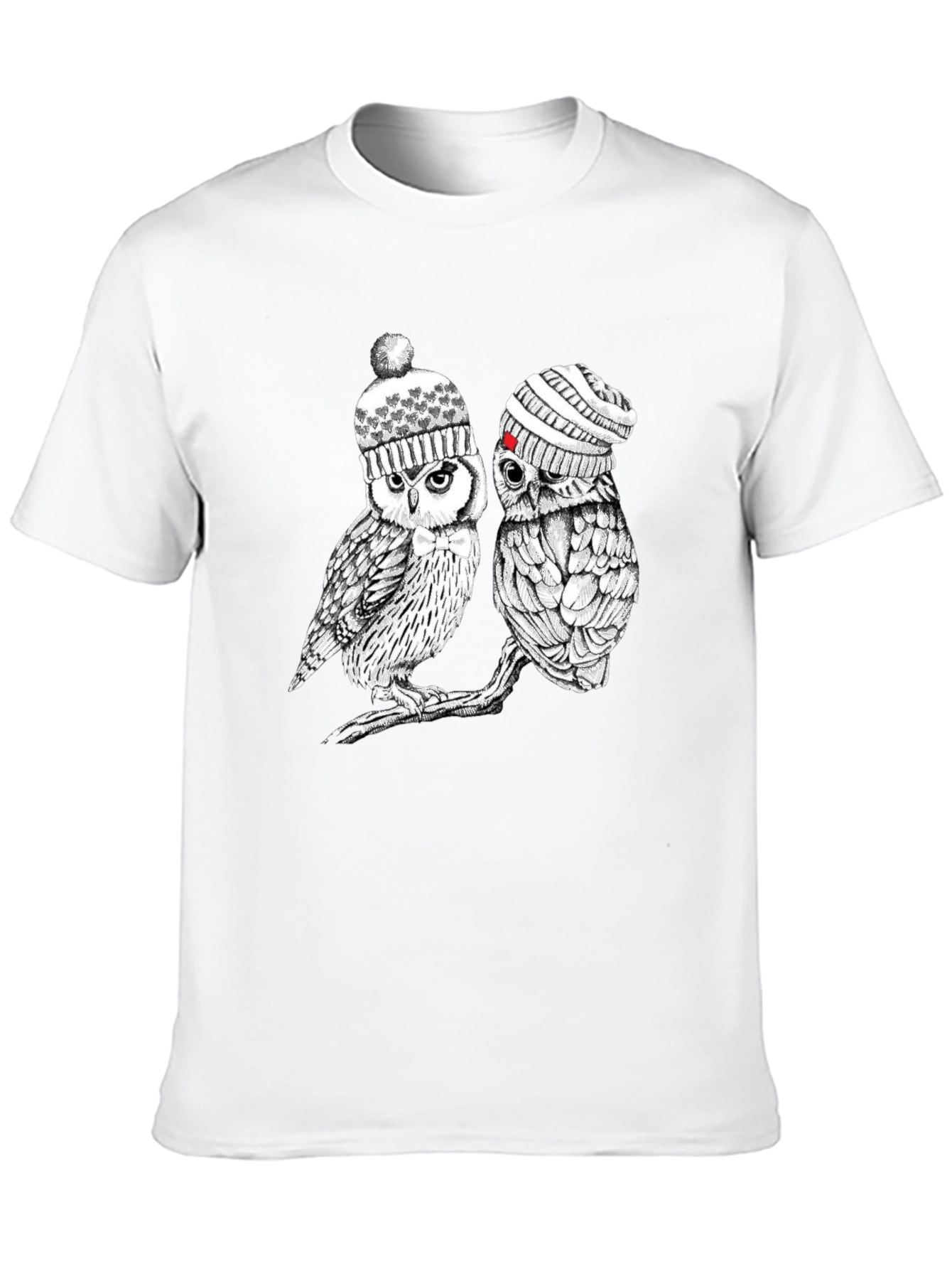 Owl Beanie T-Shirt: Whimsical Winter Style