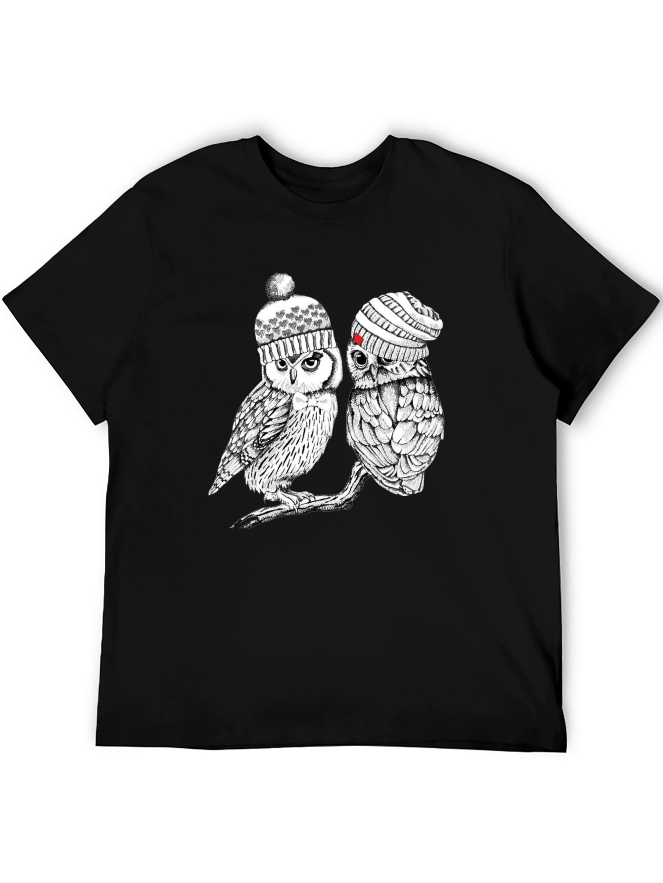 Owl Beanie T-Shirt: Whimsical Winter Style