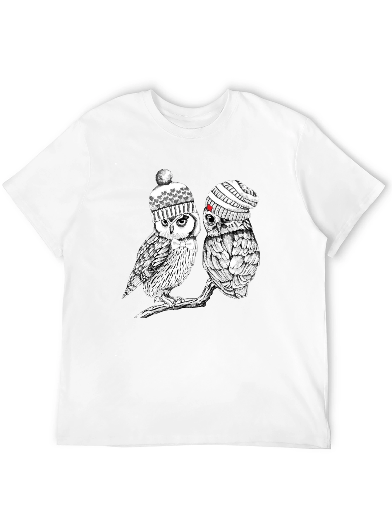 Owl Beanie T-Shirt: Whimsical Winter Style