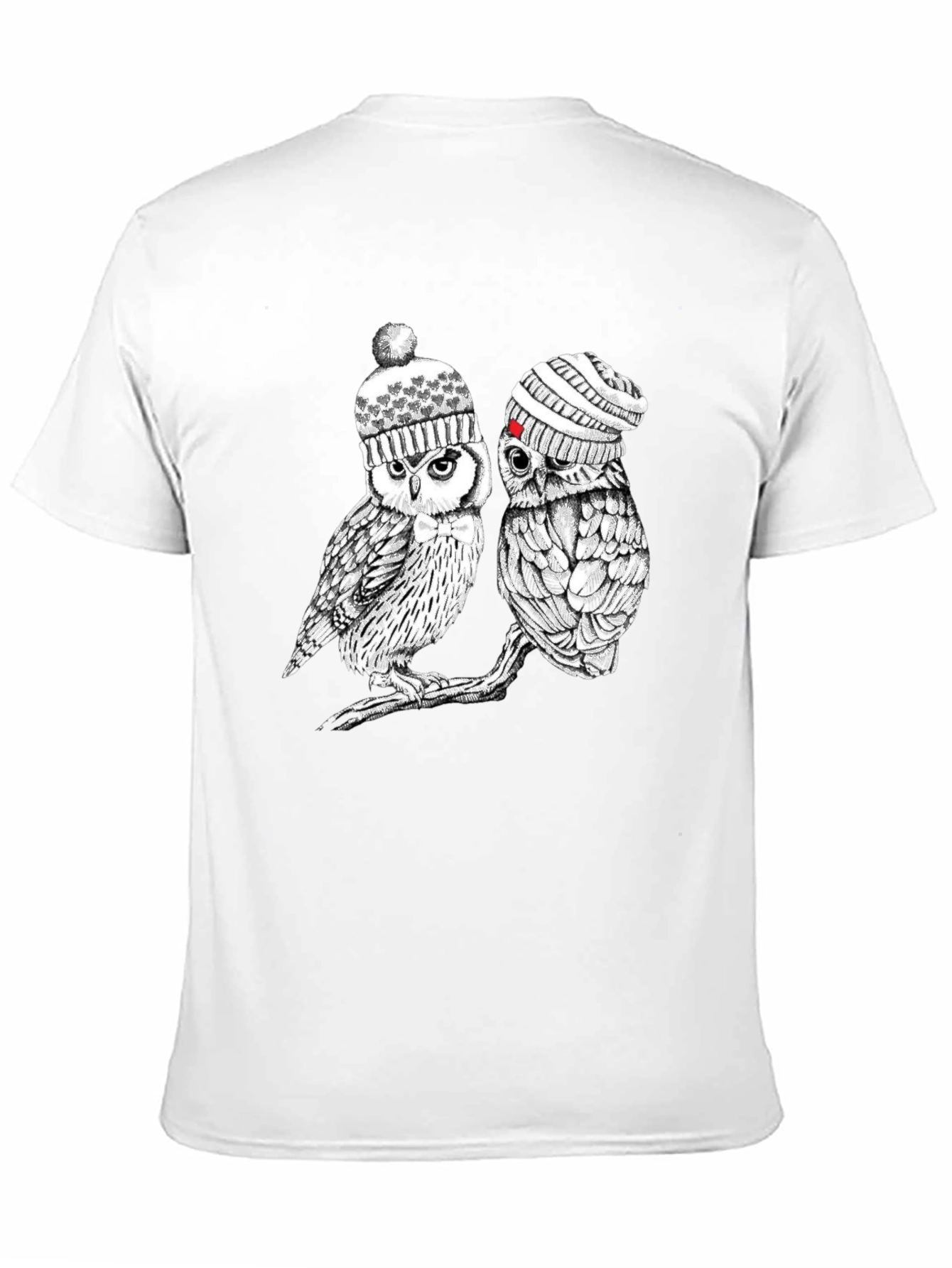 Owl Beanie T-Shirt: Whimsical Winter Style