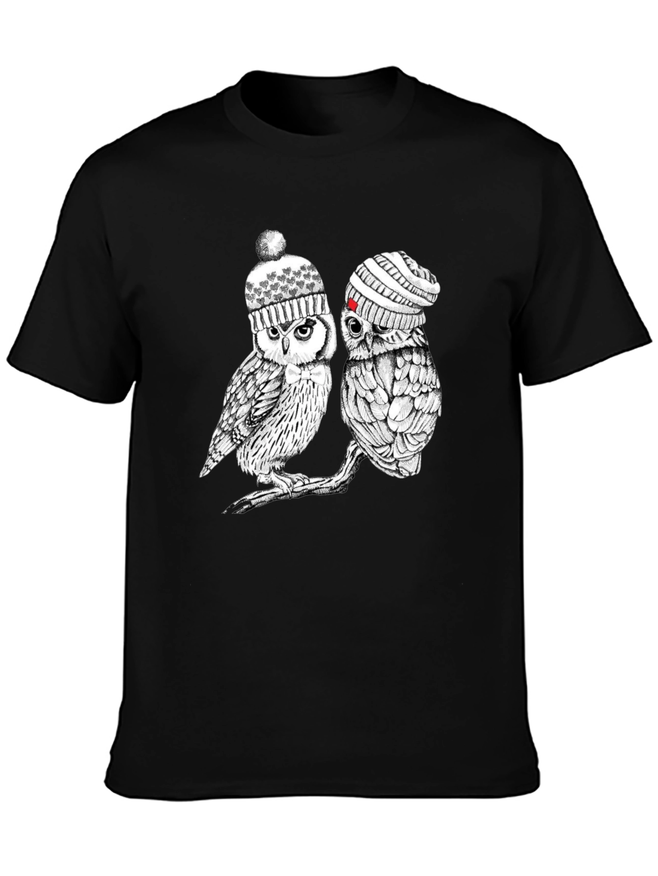 Owl Beanie T-Shirt: Whimsical Winter Style
