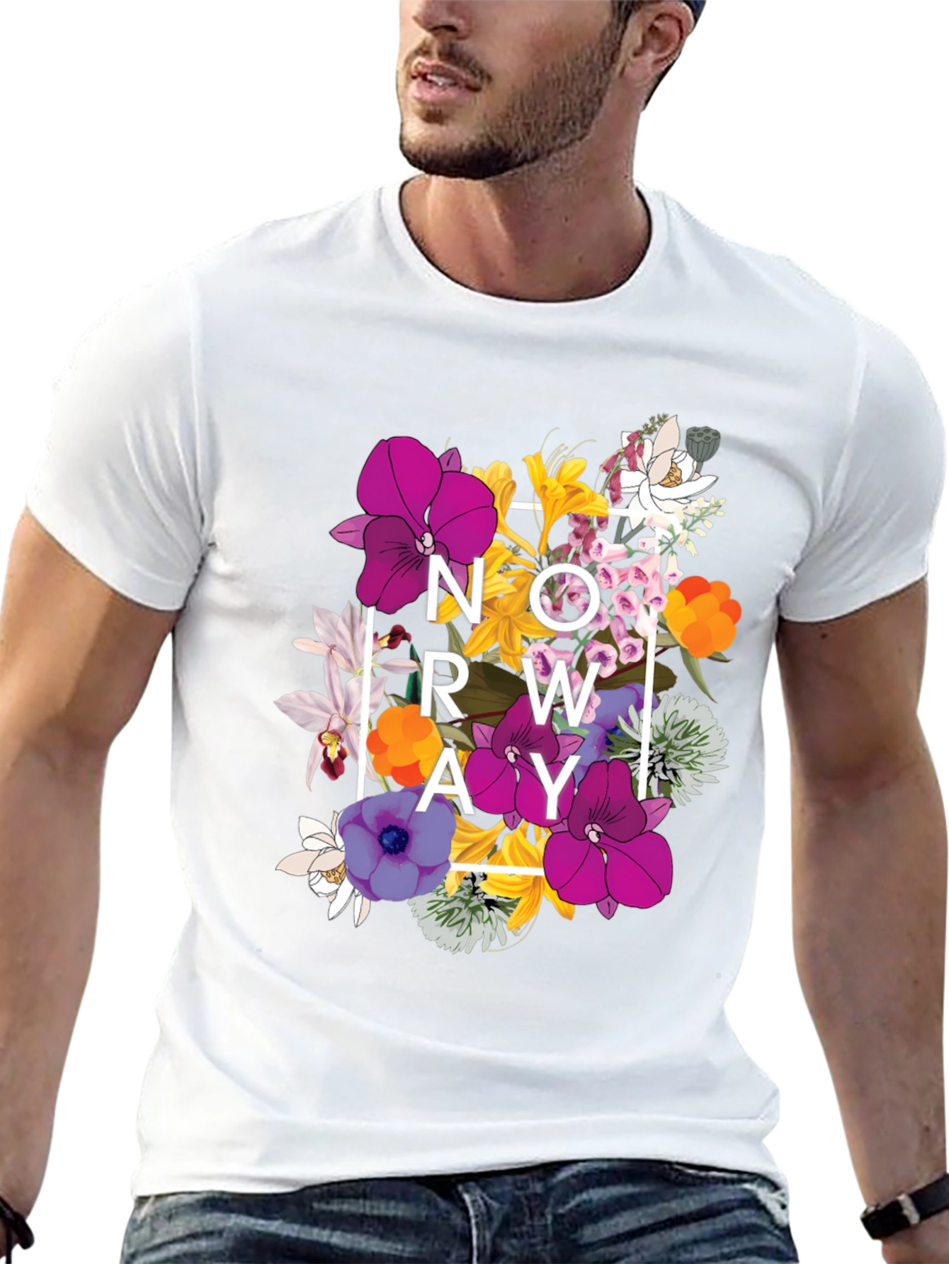 Floral NOW GROW AWAY Graphic T-Shirt - Black