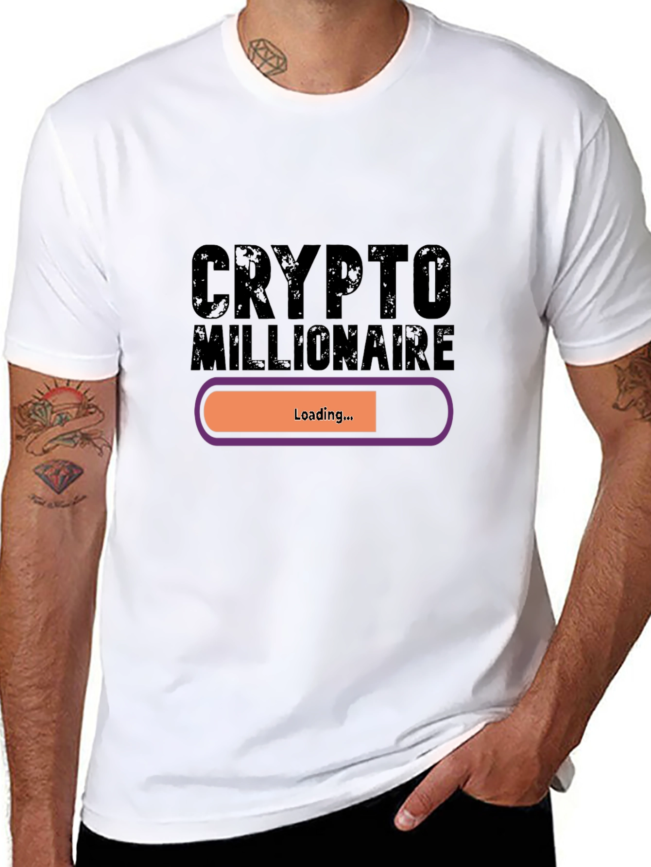 Crypto Millionaire Loading Black T-Shirt