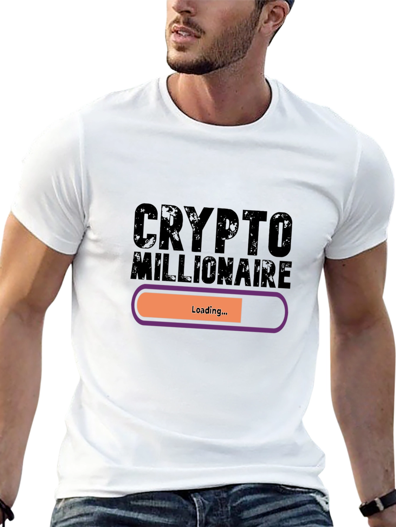 Crypto Millionaire Loading Black T-Shirt