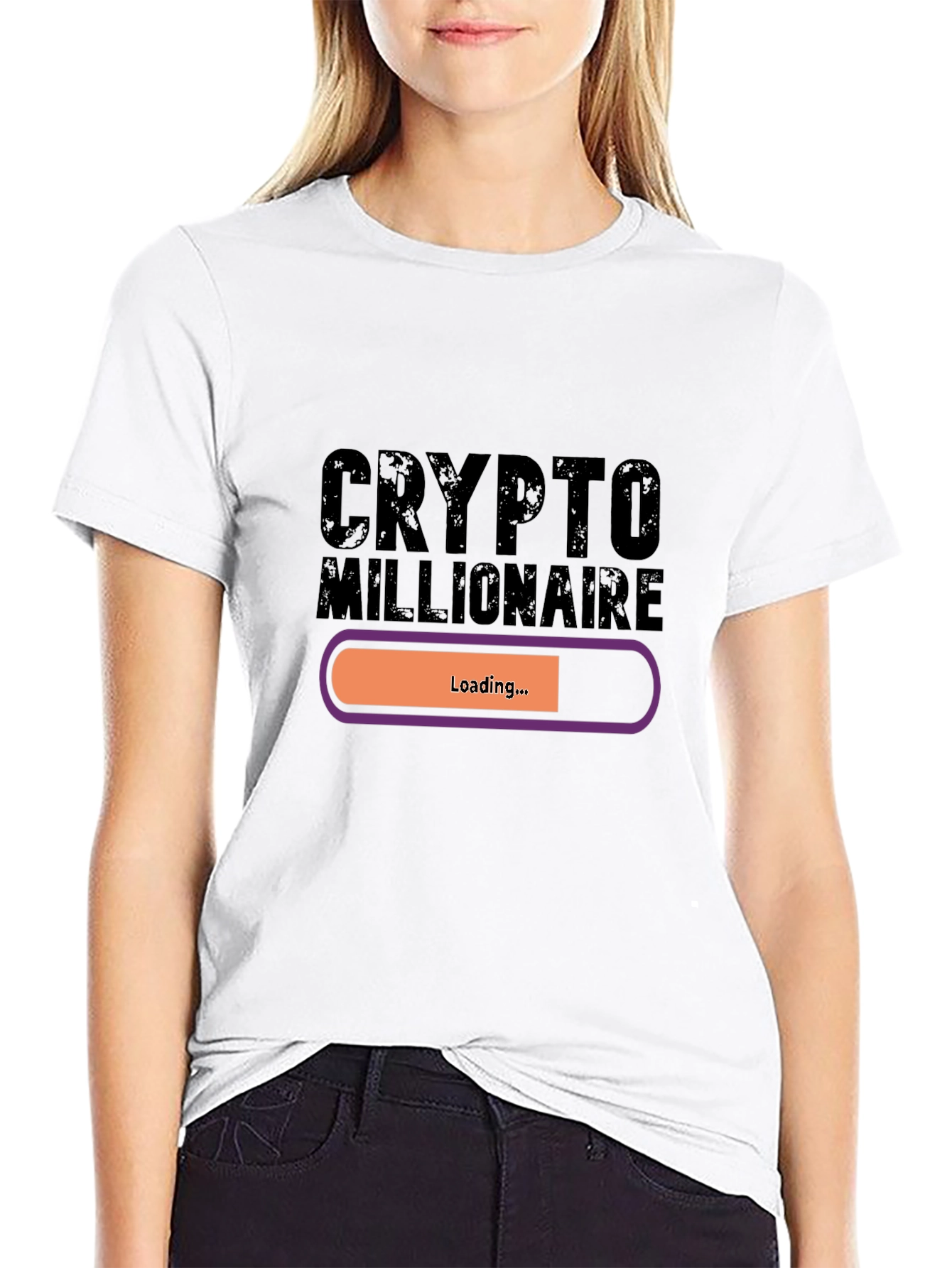 Crypto Millionaire Loading Black T-Shirt