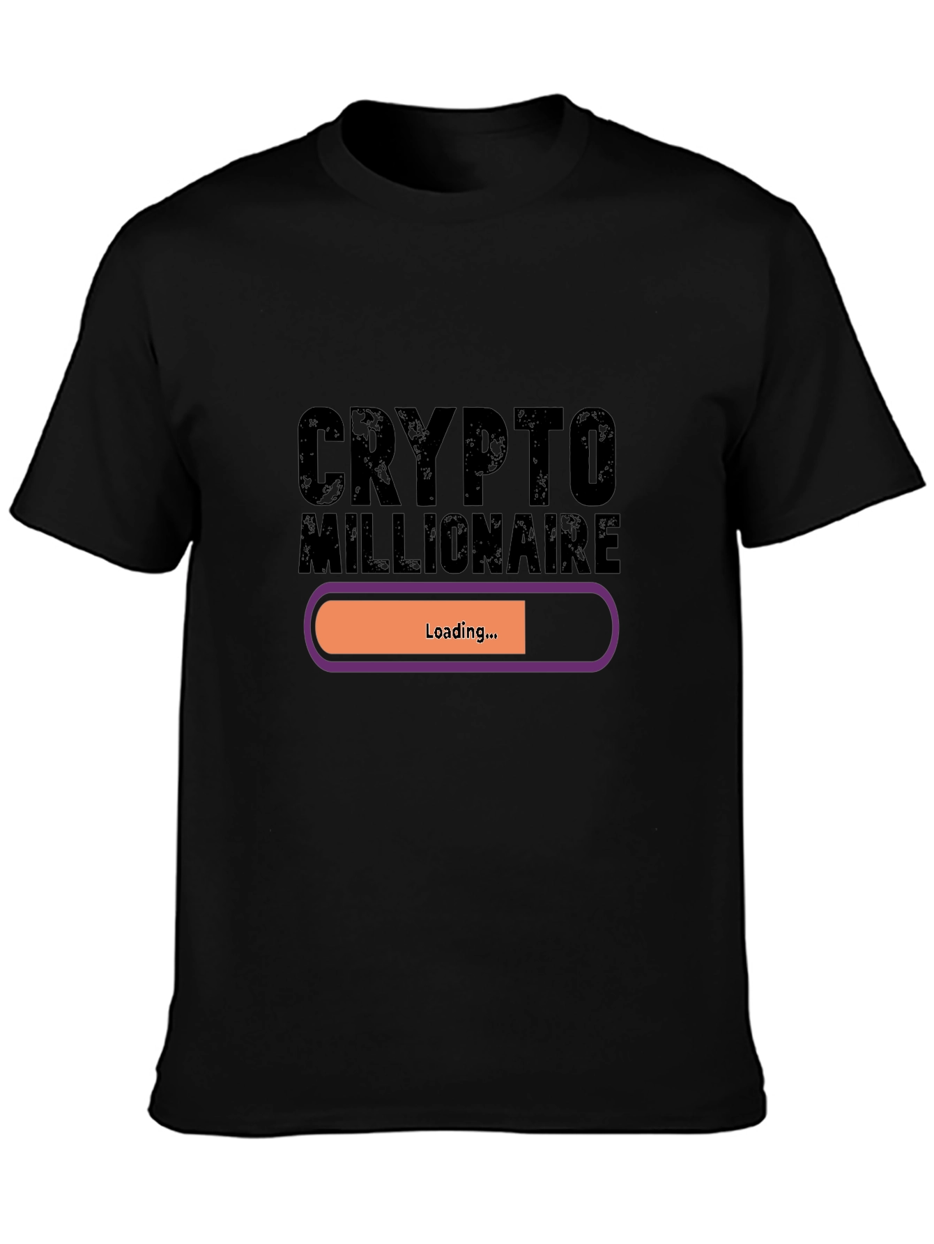Crypto Millionaire Loading Black T-Shirt