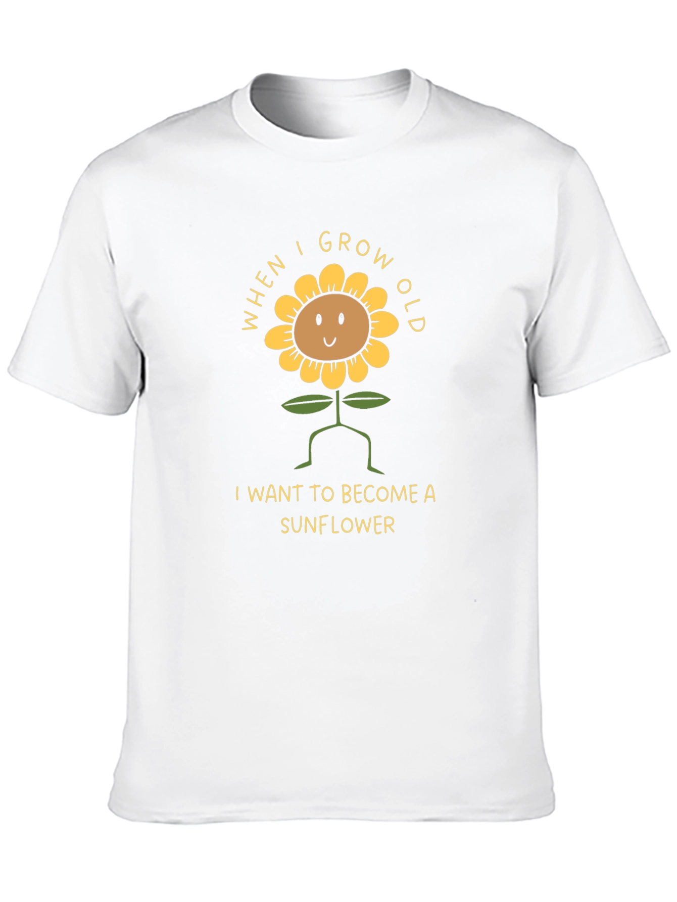 Sunflower Graphic Tee - When I Grow Old T-Shirt