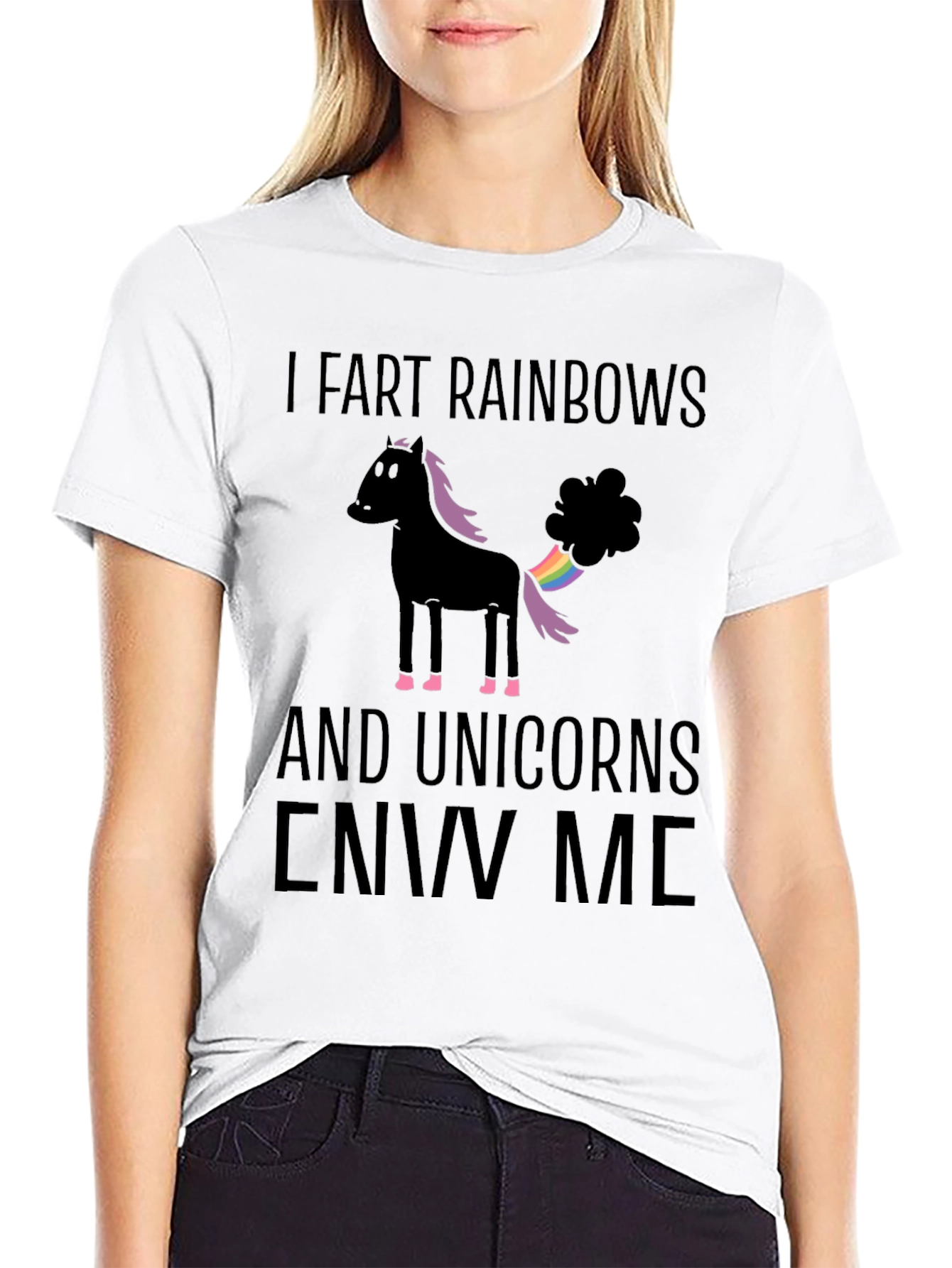 I Fart Rainbows Funny Graphic T-Shirt