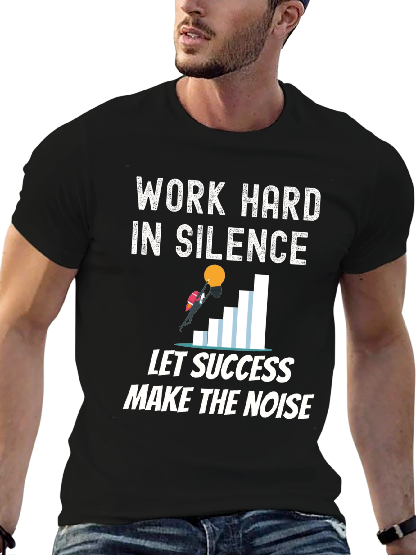 Work Hard in Silence Graphic Tee