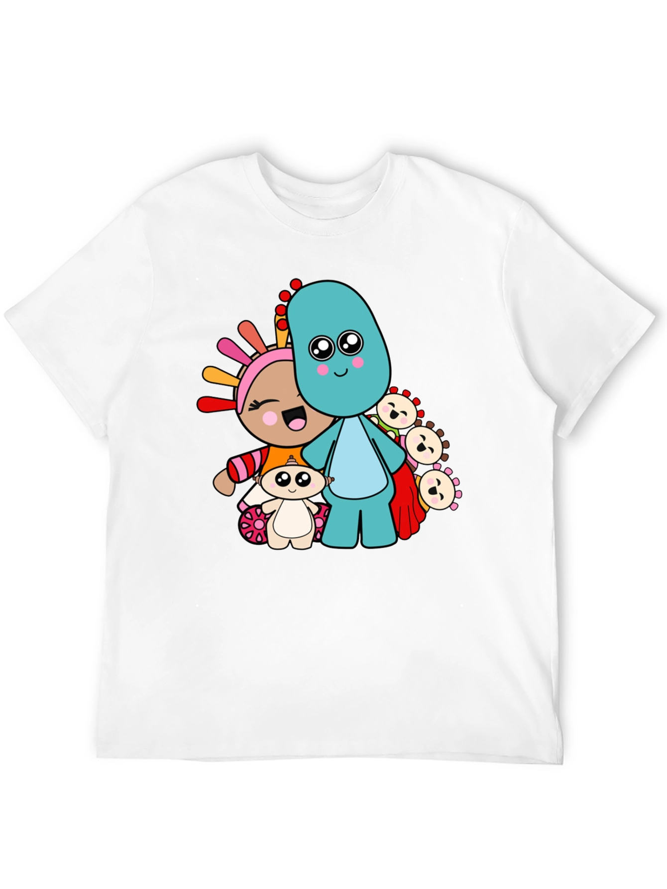 In the Night Garden Cartoon Character Black T-Shirt