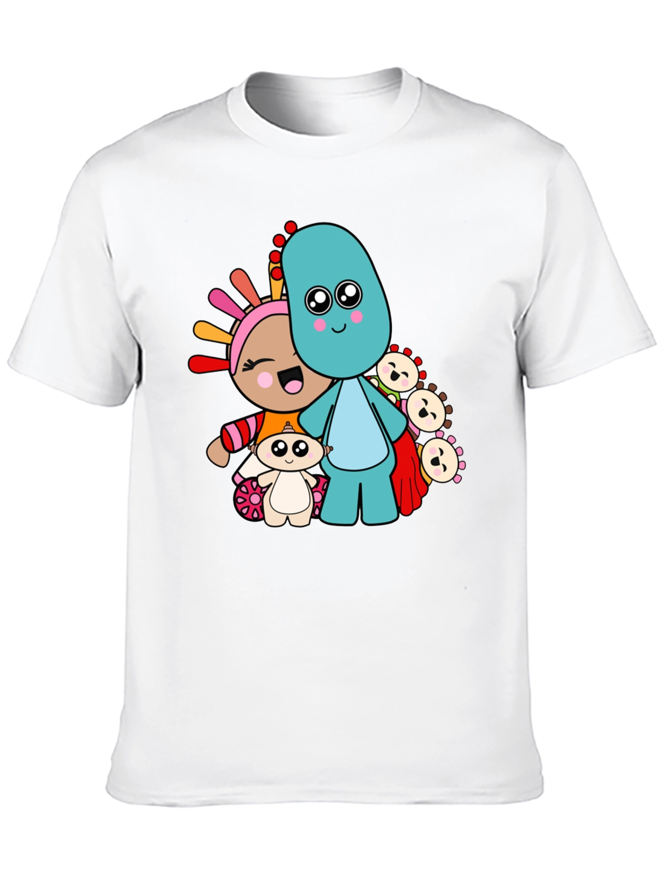 In the Night Garden Cartoon Character Black T-Shirt