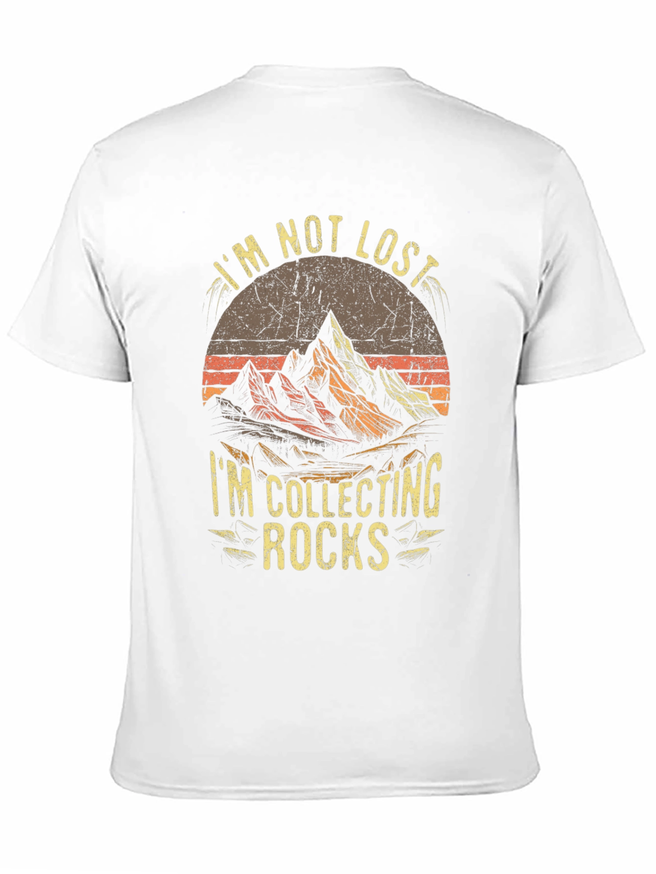 Im Not Lost Im Collecting Rocks Black T-Shirt