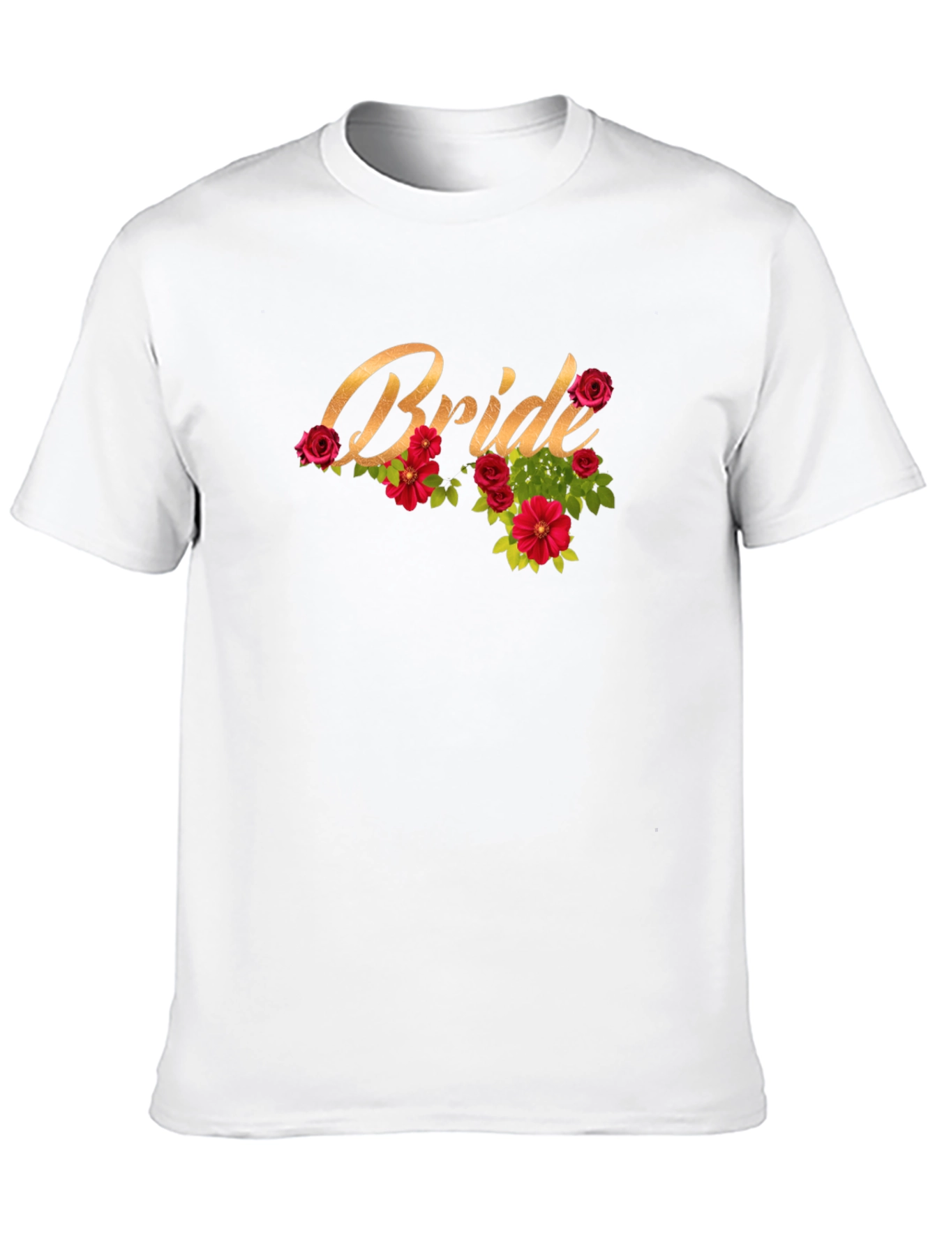 Bride T-Shirt with Floral Design