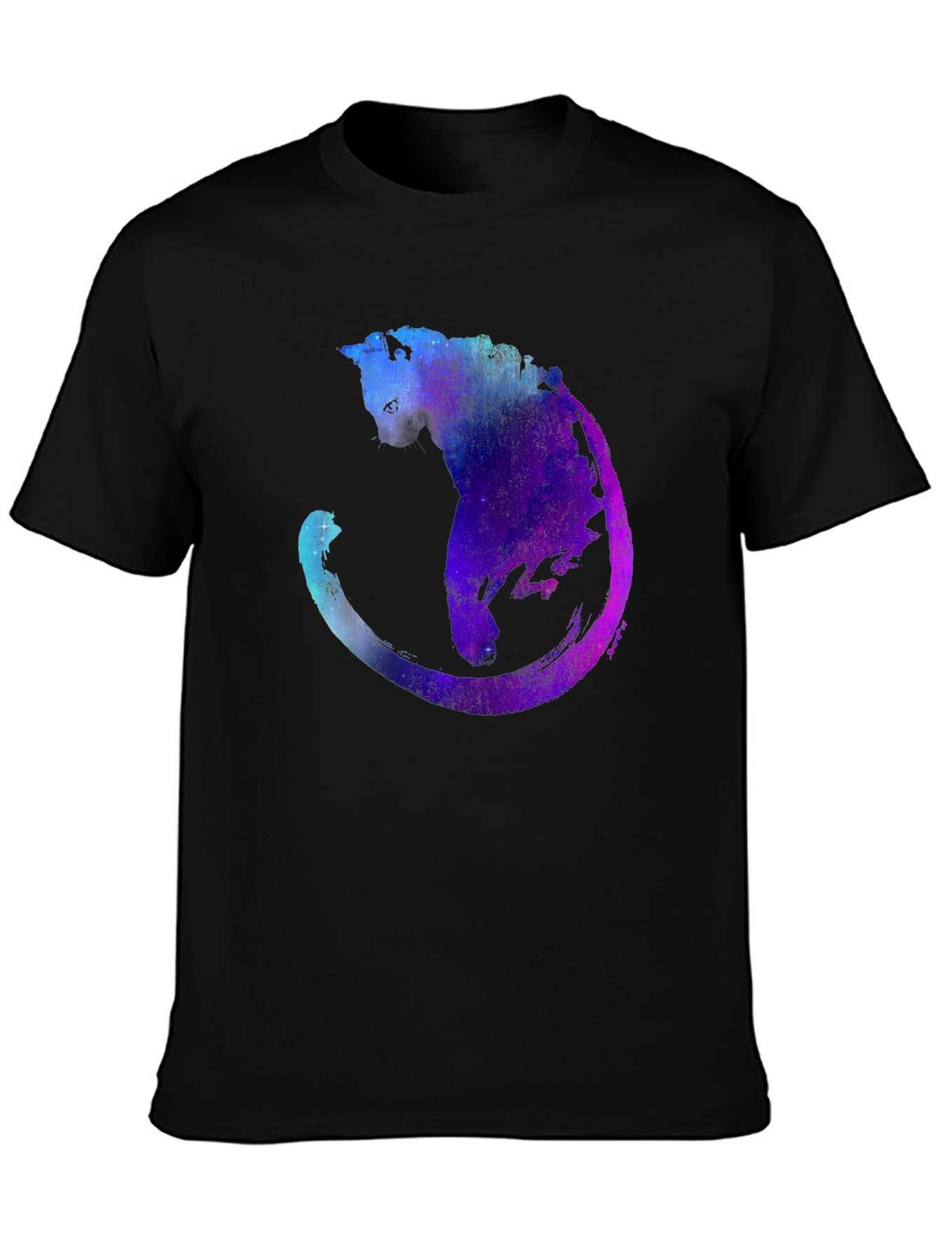 Galaxy Cat Graphic T-Shirt - Cosmic Feline Tee