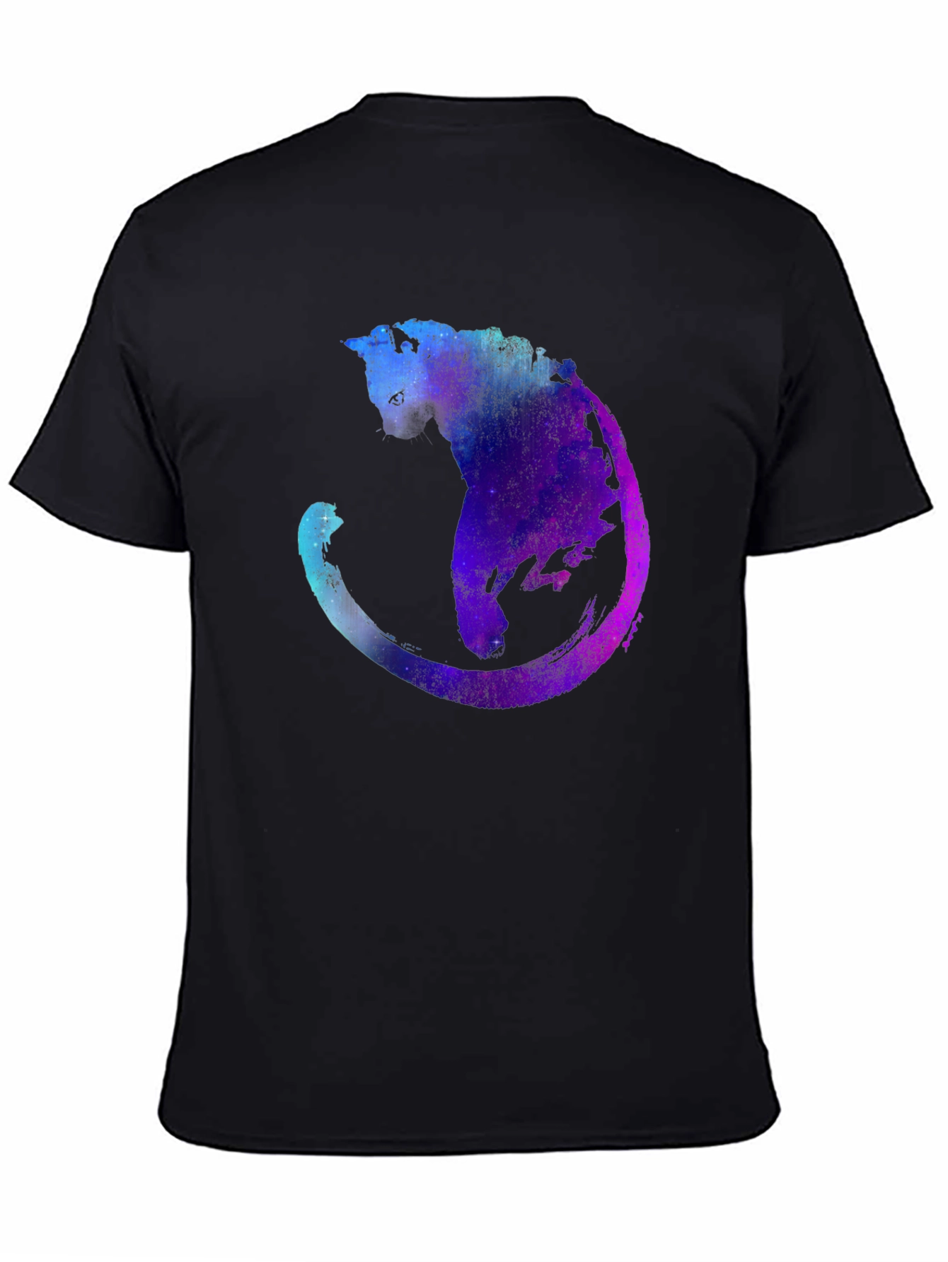Galaxy Cat Graphic T-Shirt - Cosmic Feline Tee