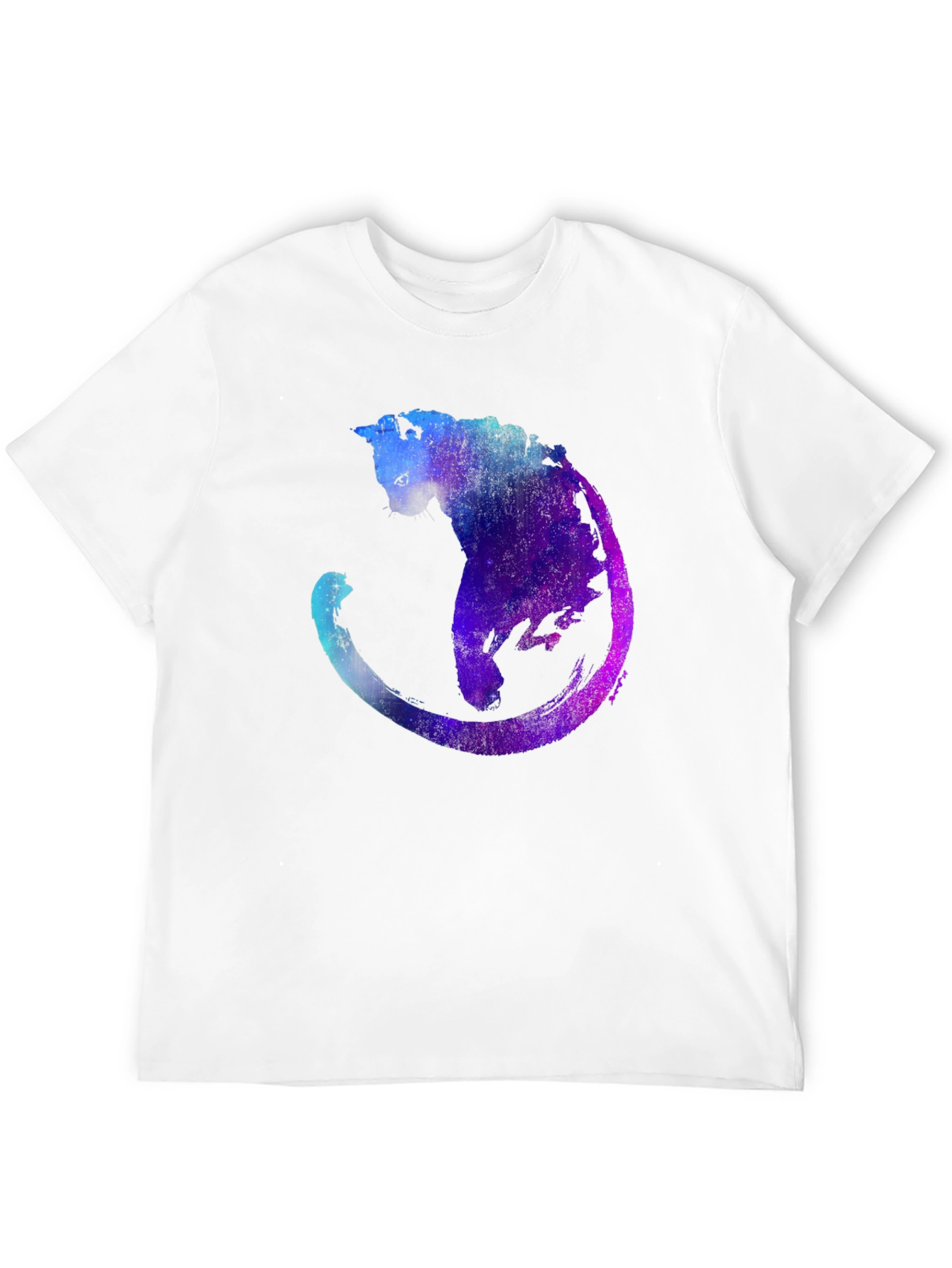 Galaxy Cat Graphic T-Shirt - Cosmic Feline Tee