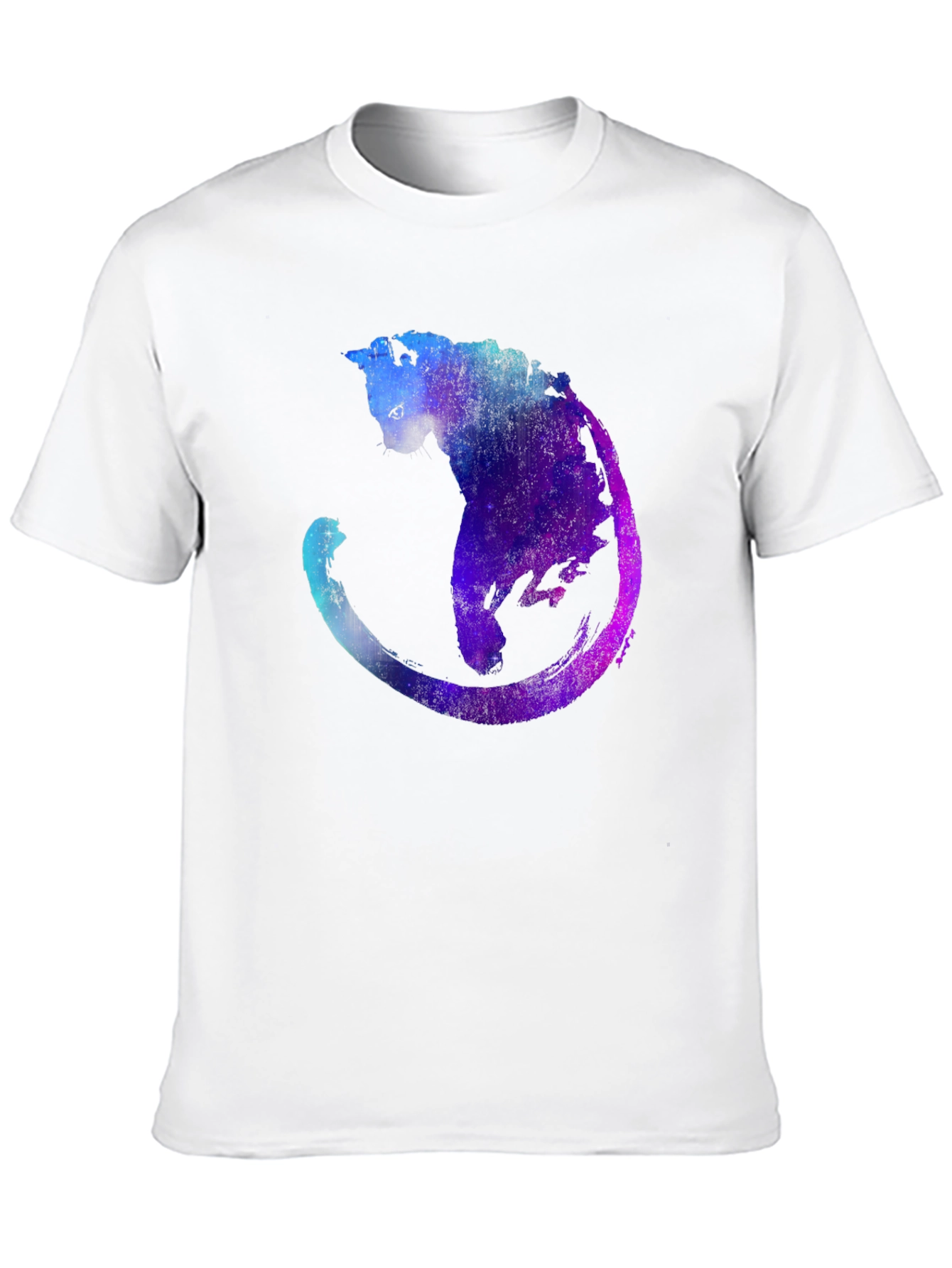 Galaxy Cat Graphic T-Shirt - Cosmic Feline Tee