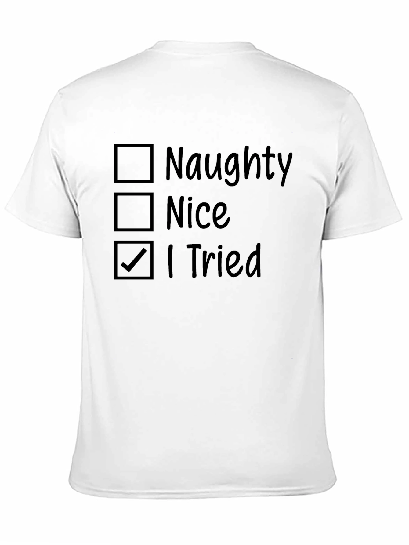 Funny Christmas T-Shirt - Naughty Nice I Tried Tee