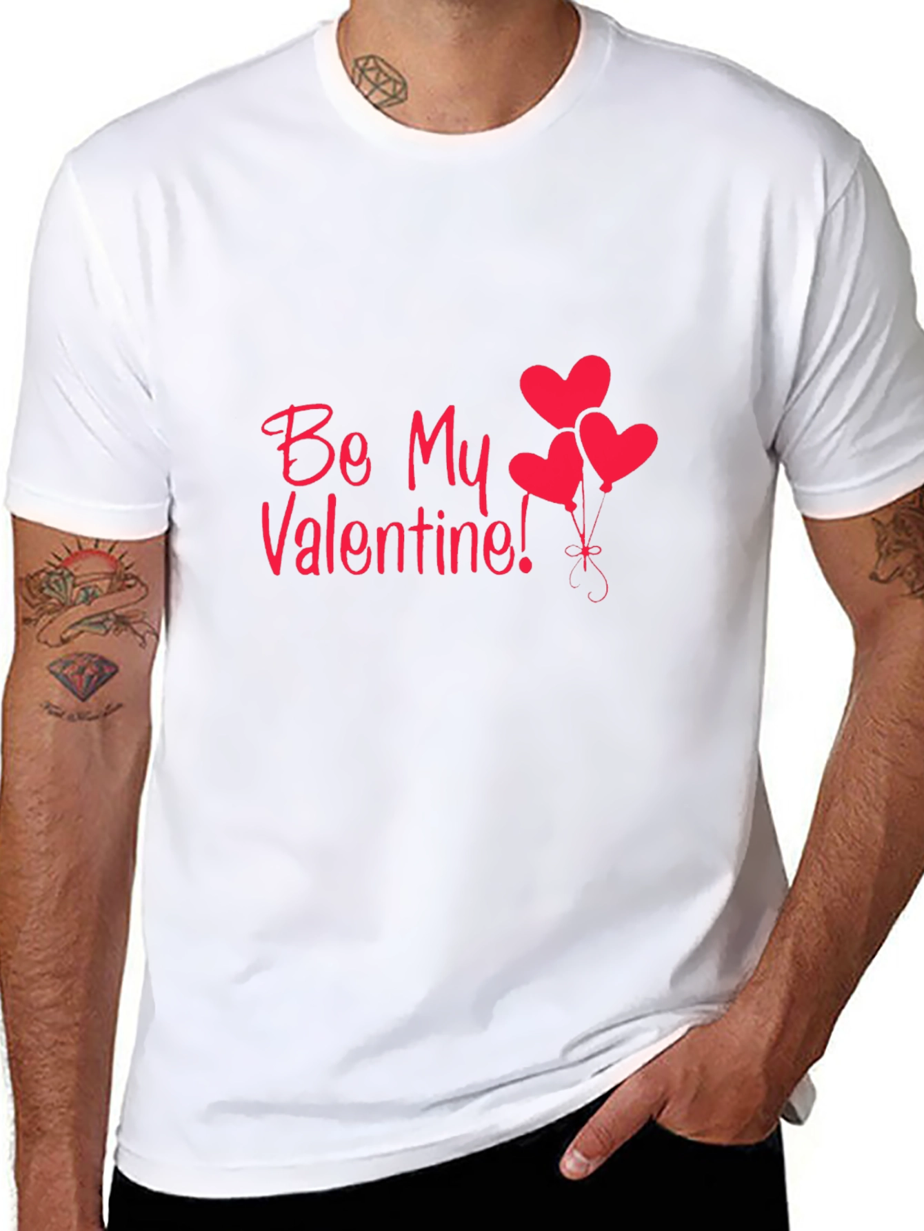 Be My Valentine Heart Balloons Graphic T-Shirt