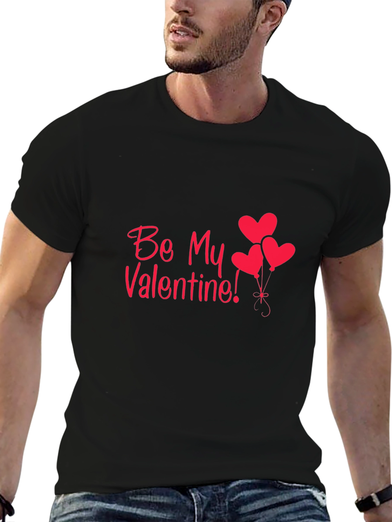 Be My Valentine Heart Balloons Graphic T-Shirt
