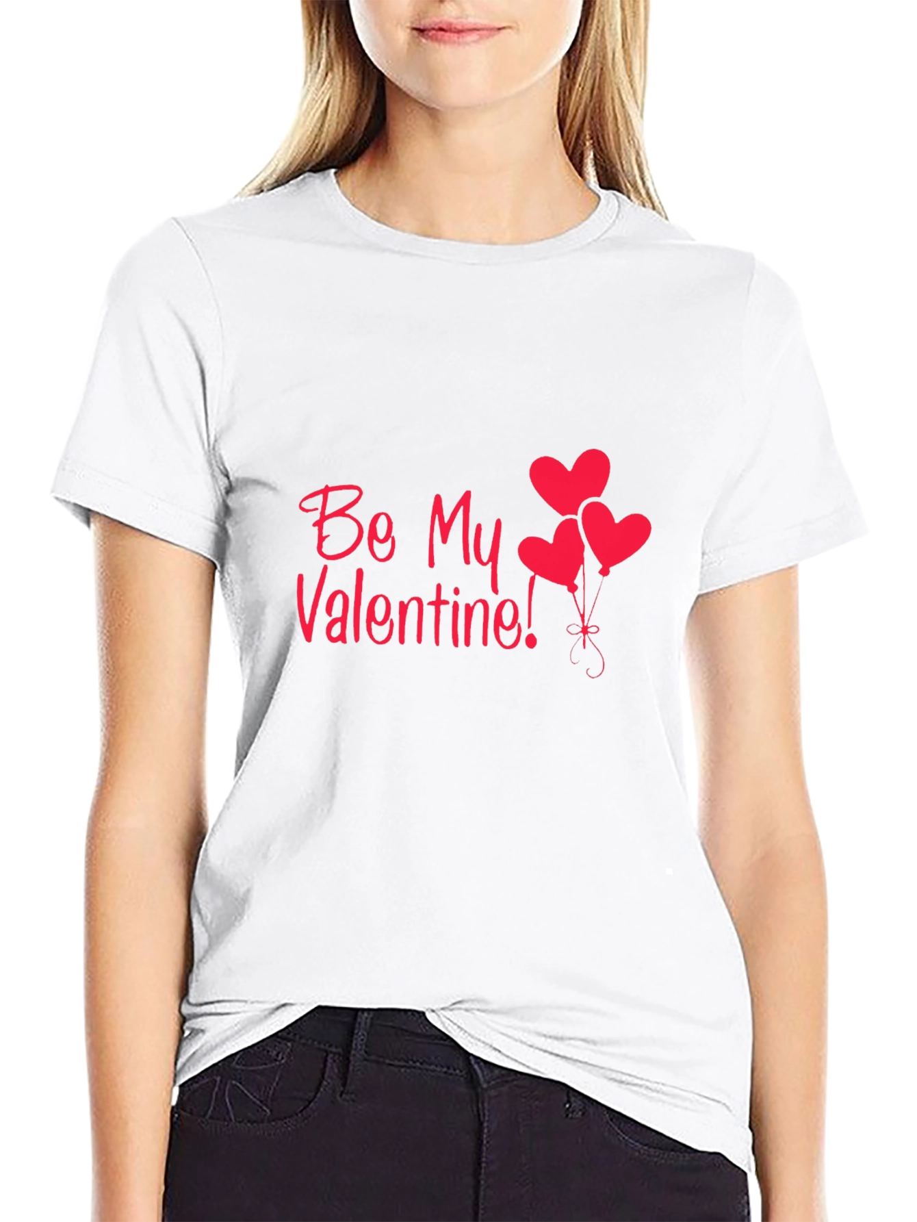 Be My Valentine Heart Balloons Graphic T-Shirt