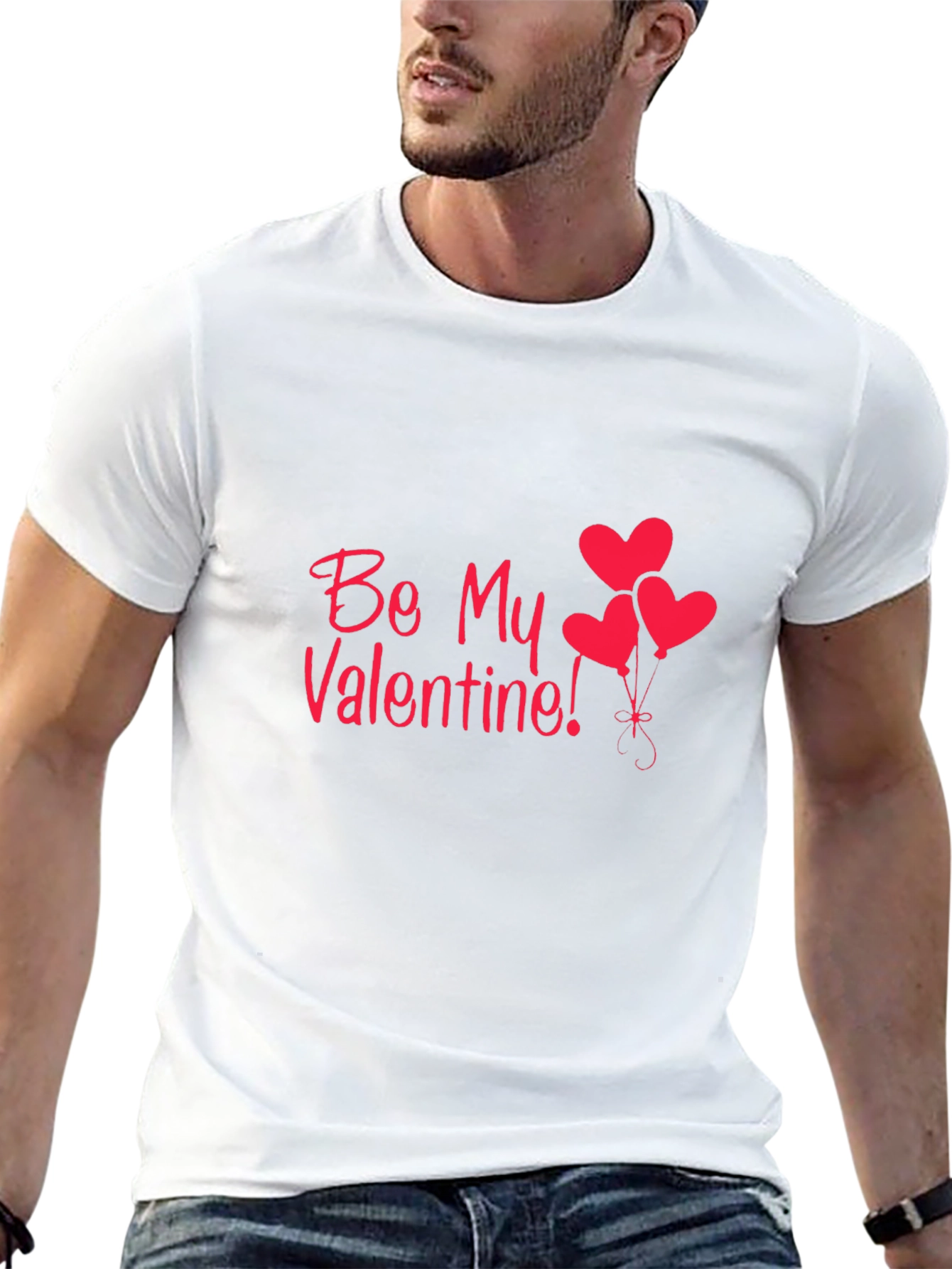 Be My Valentine Heart Balloons Graphic T-Shirt