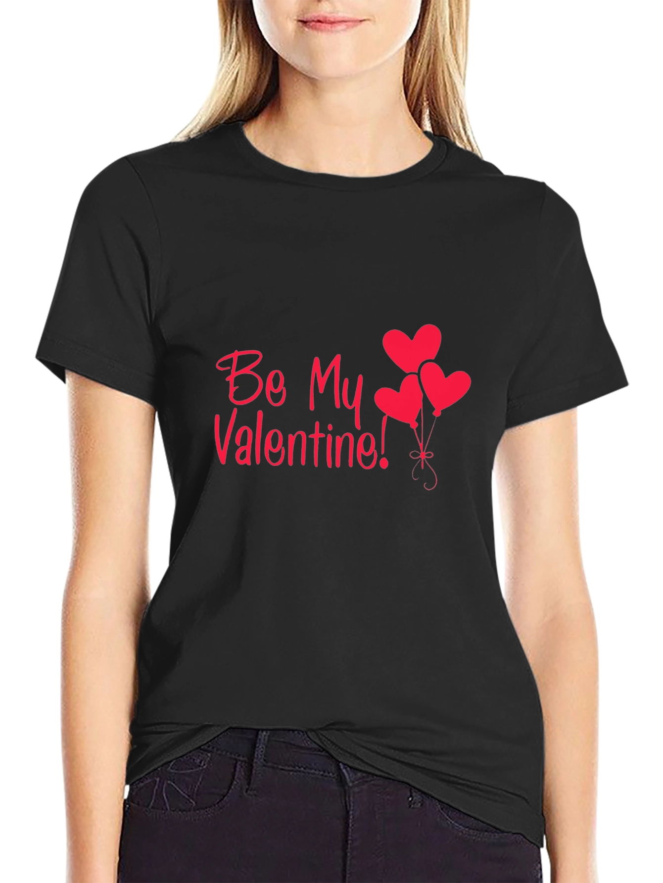 Be My Valentine Heart Balloons Graphic T-Shirt