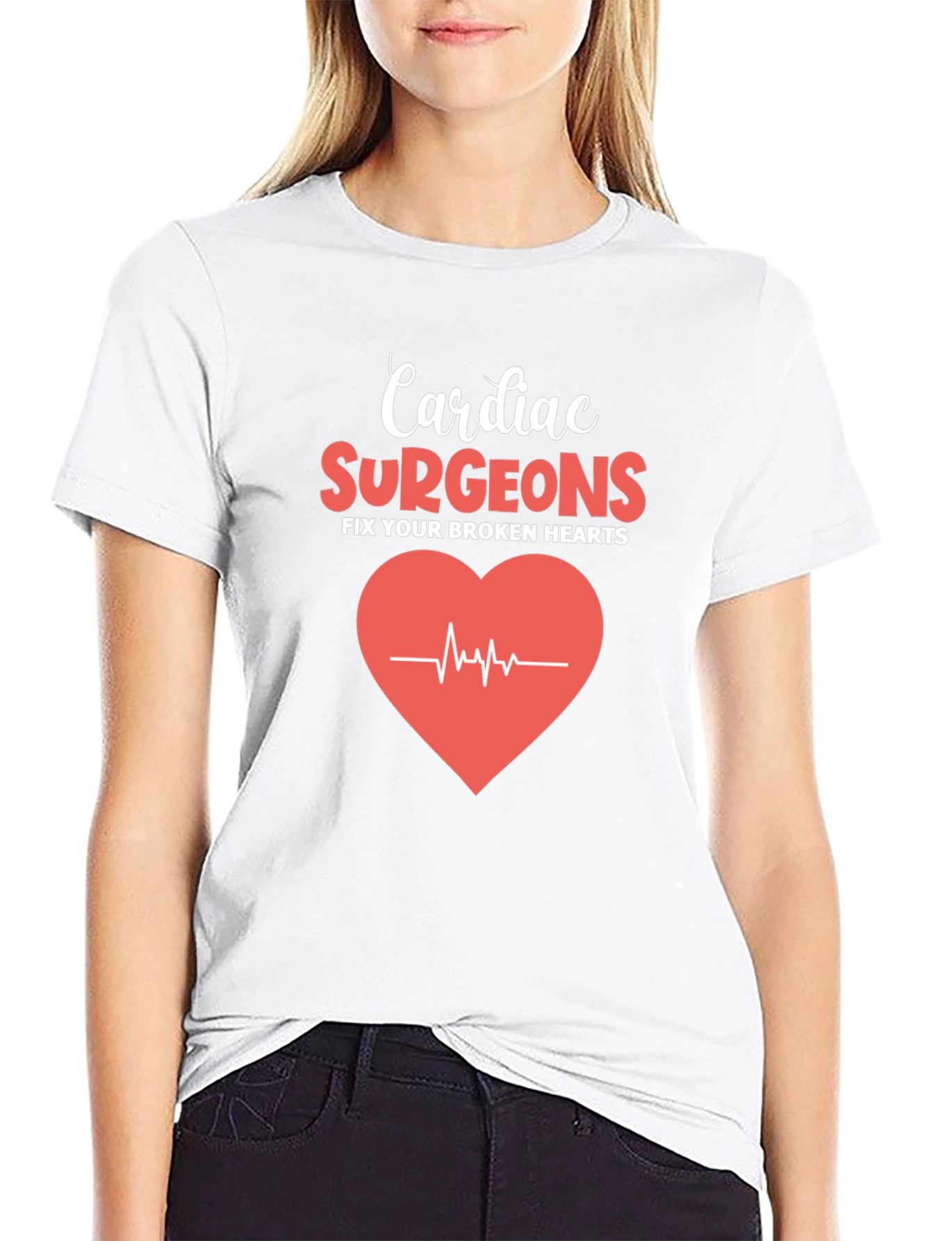 Cardiac Surgeon Heartbeat Graphic T-Shirt