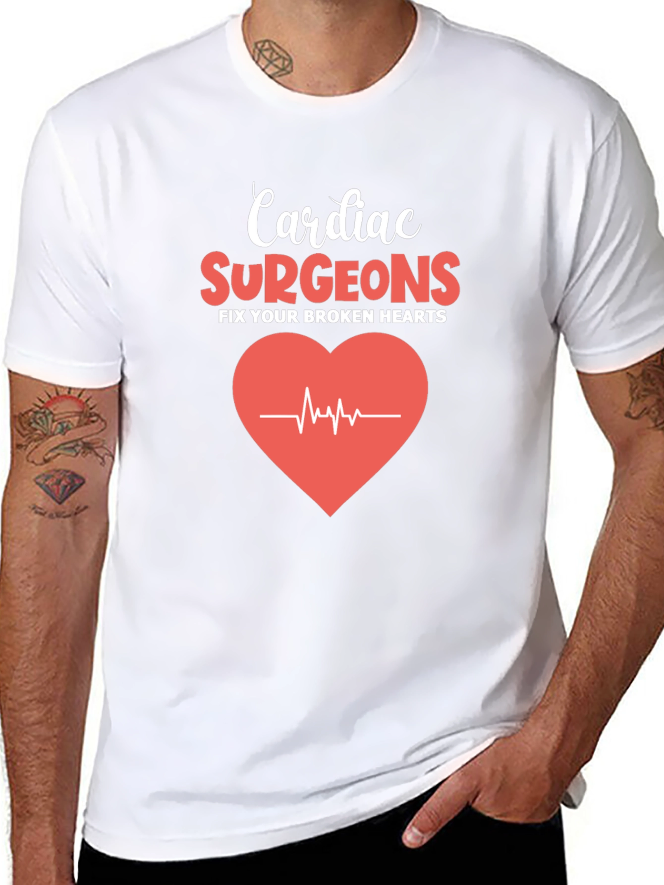 Cardiac Surgeon Heartbeat Graphic T-Shirt