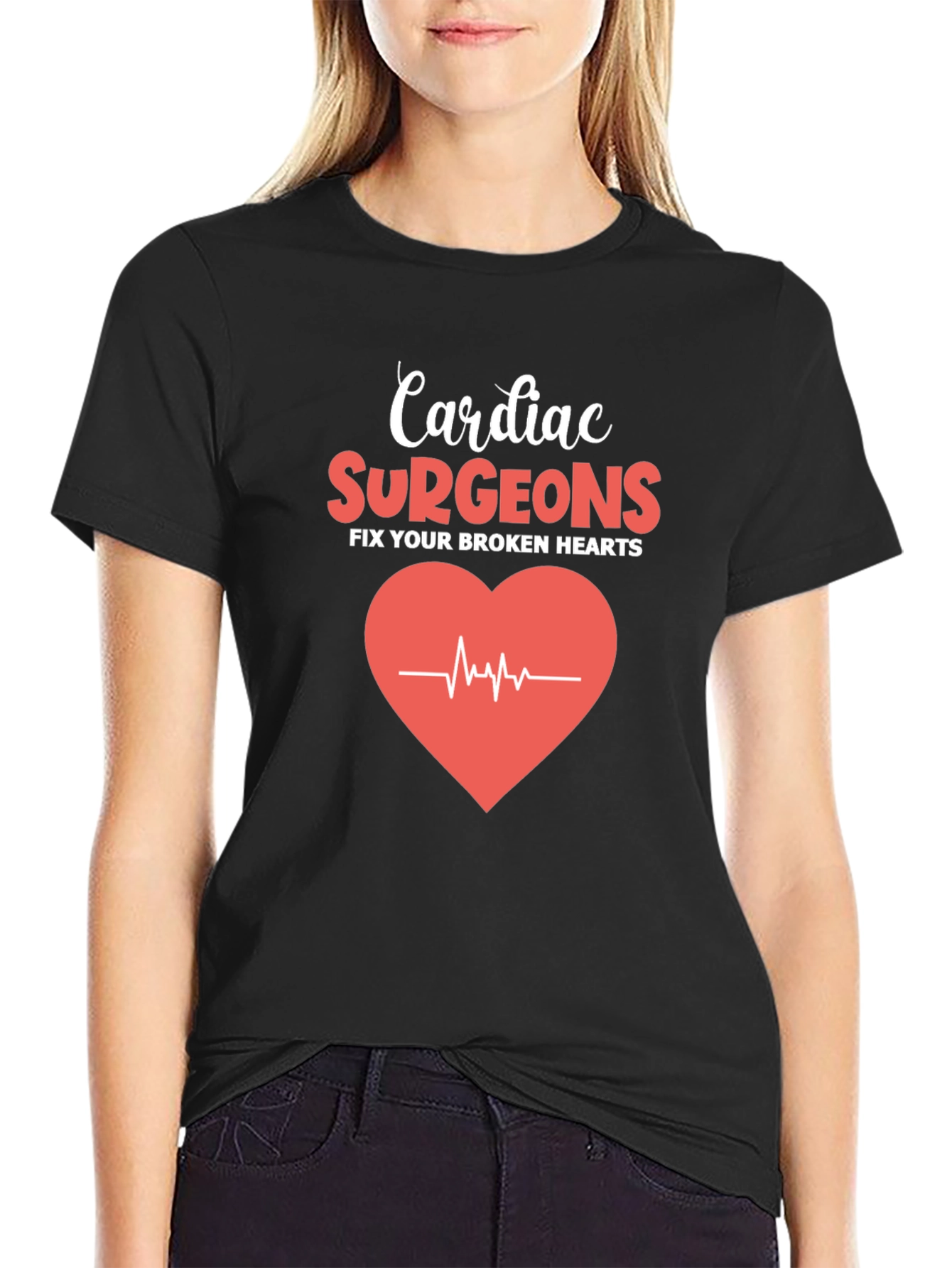 Cardiac Surgeon Heartbeat Graphic T-Shirt