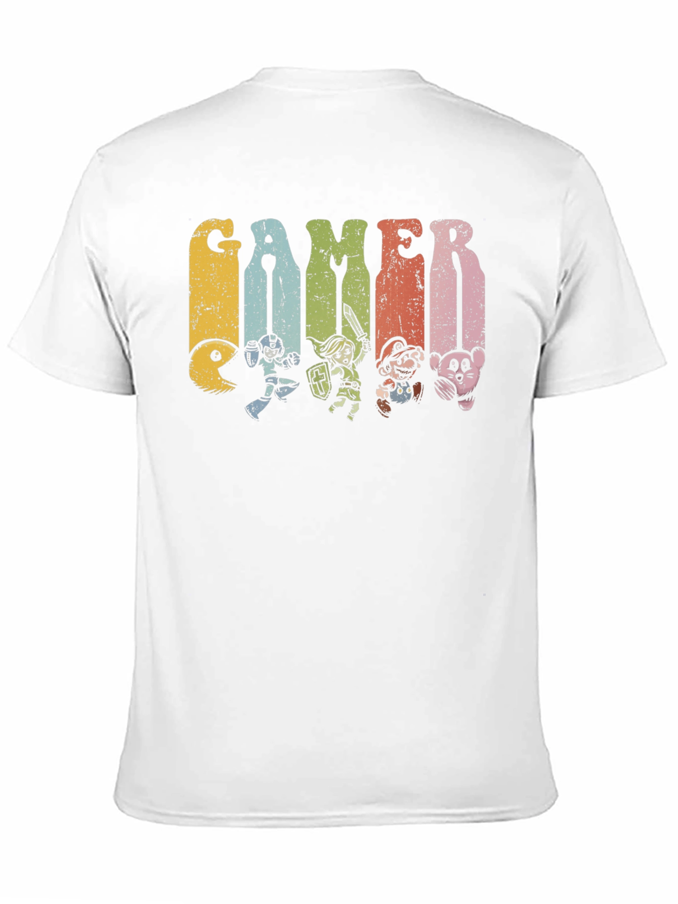 Retro Gamer T-Shirt - Classic Game Characters