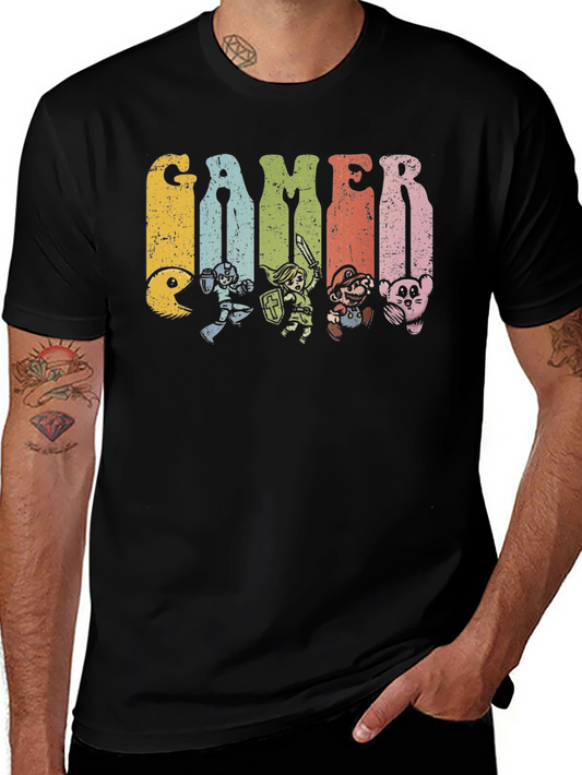 Retro Gamer T-Shirt - Classic Game Characters