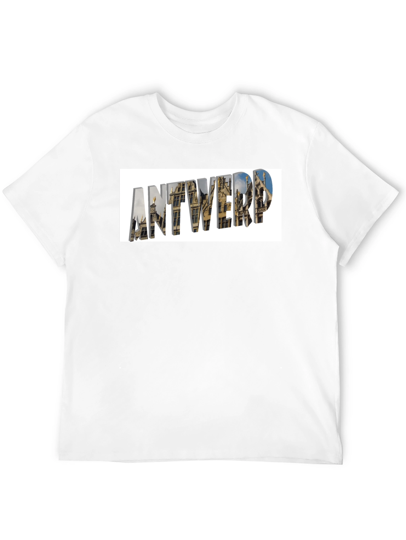 Antwerp Cityscape Graphic T-Shirt - Black