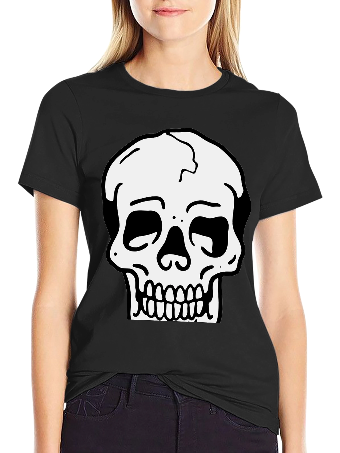 Skull Graphic Black T-Shirt for Men
