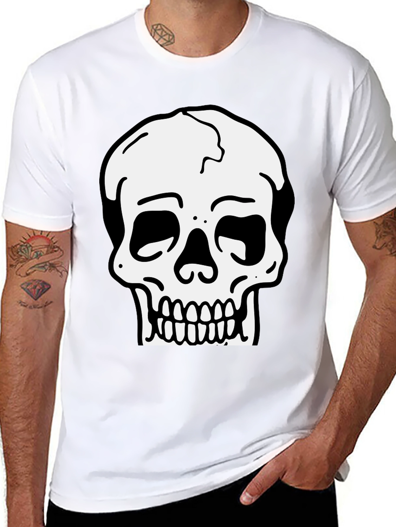 Skull Graphic Black T-Shirt for Men