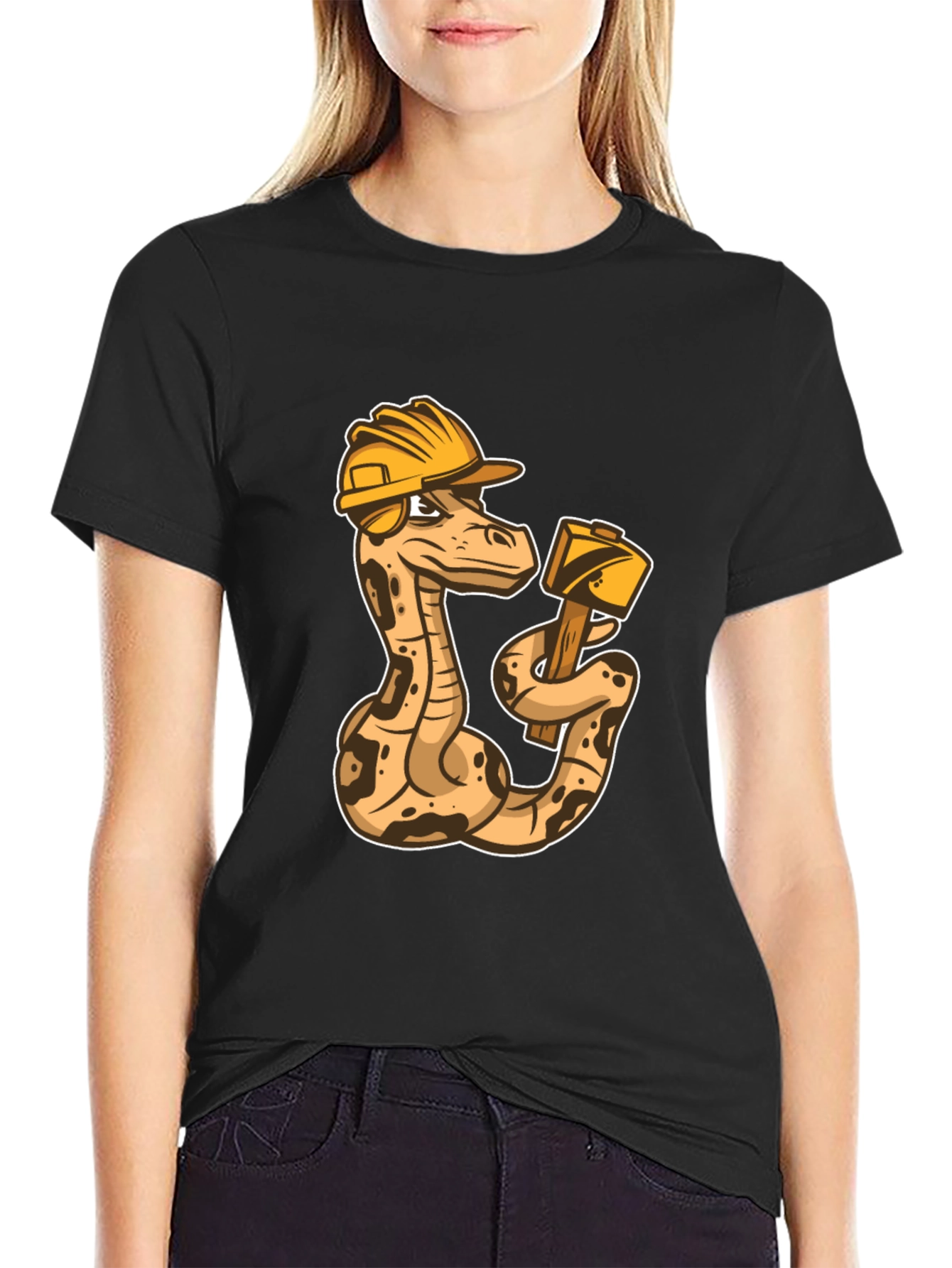 Construction Snake Graphic T-Shirt