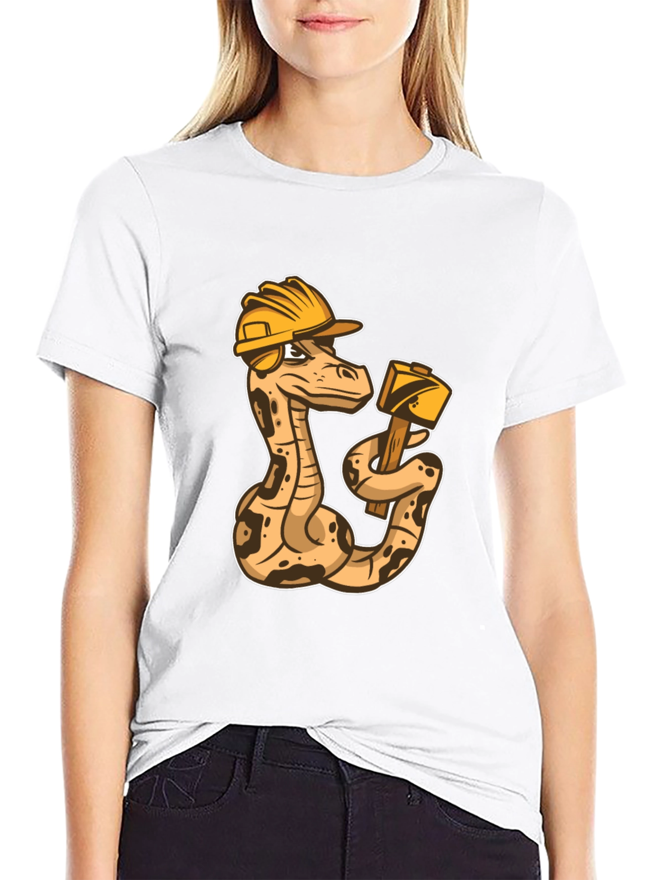 Construction Snake Graphic T-Shirt