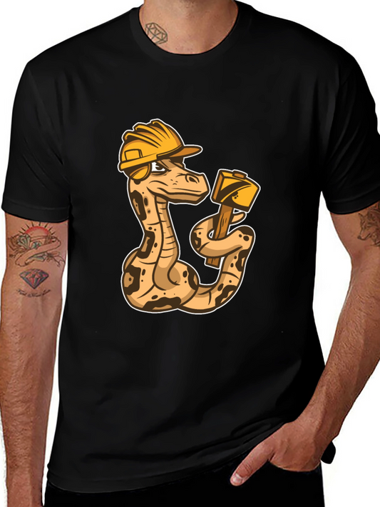 Construction Snake Graphic T-Shirt