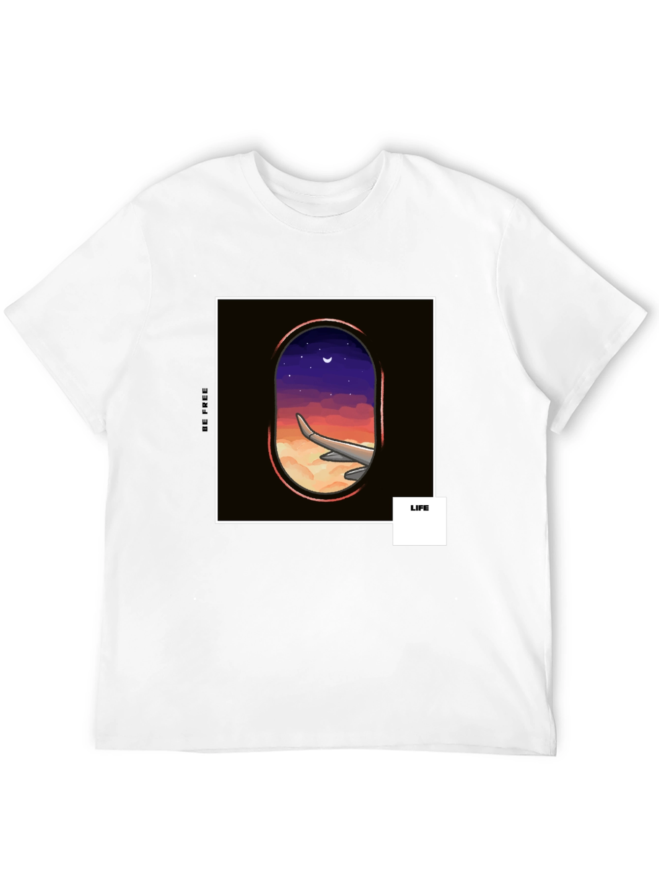 Dreamers Flight Graphic Tee - Black Cotton Shirt