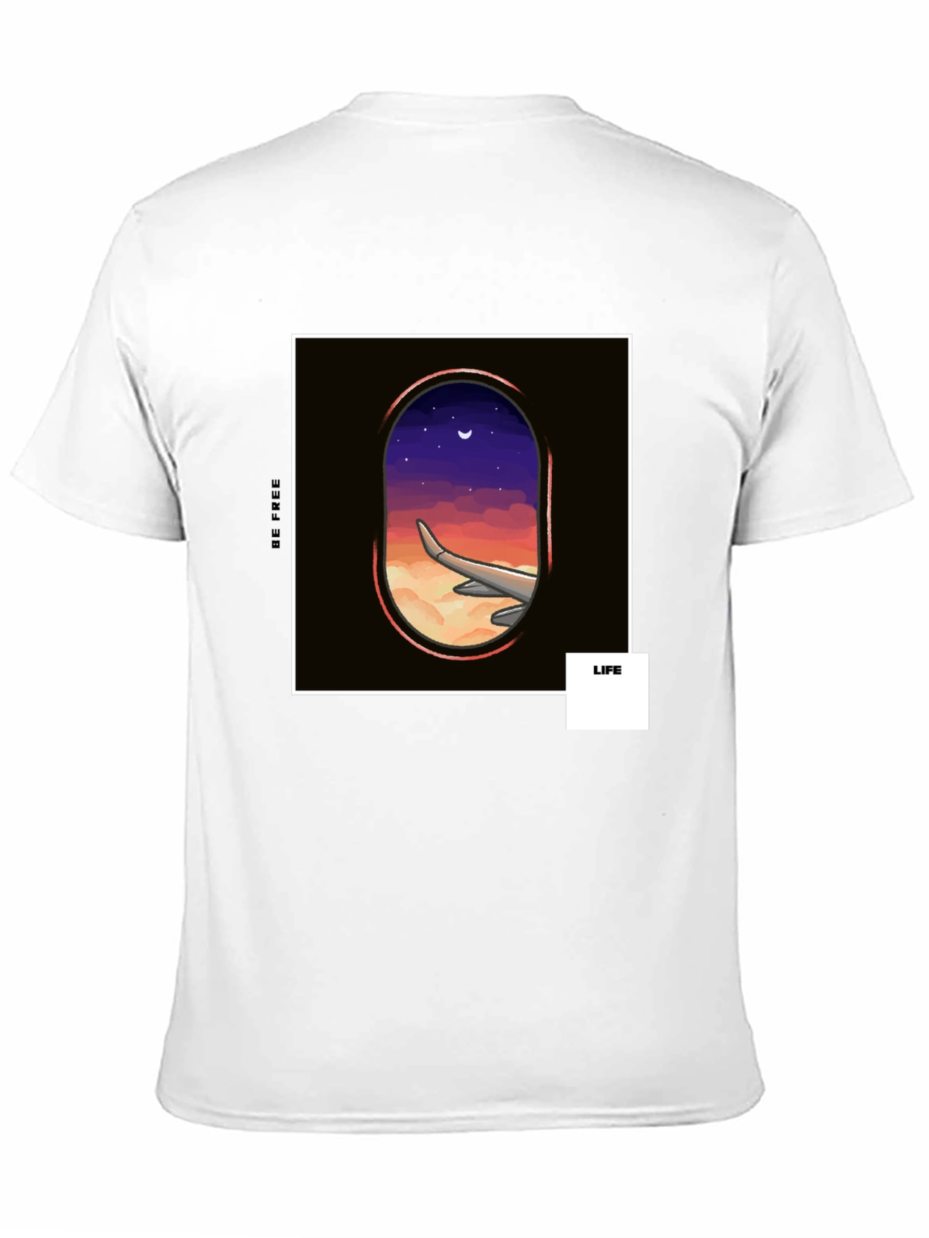 Dreamers Flight Graphic Tee - Black Cotton Shirt