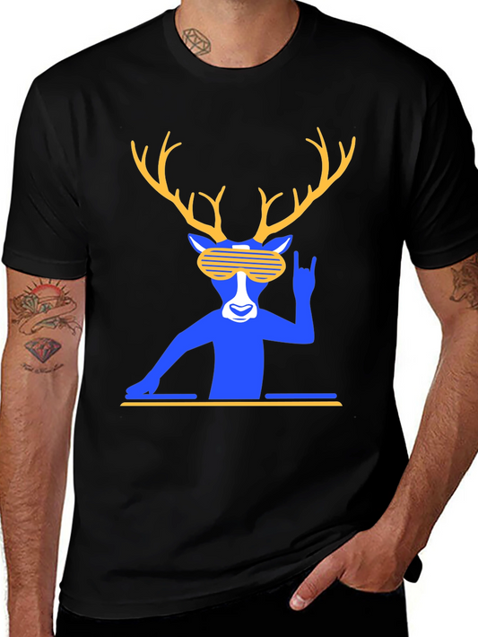 DJ Deer Graphic T-Shirt - Cool & Unique