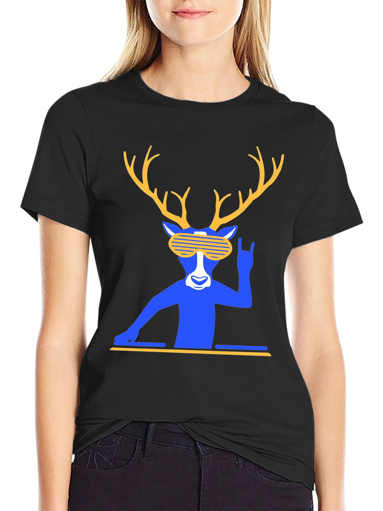 DJ Deer Graphic T-Shirt - Cool & Unique