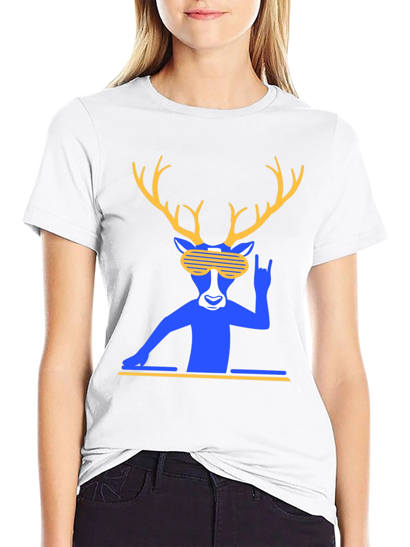 DJ Deer Graphic T-Shirt - Cool & Unique