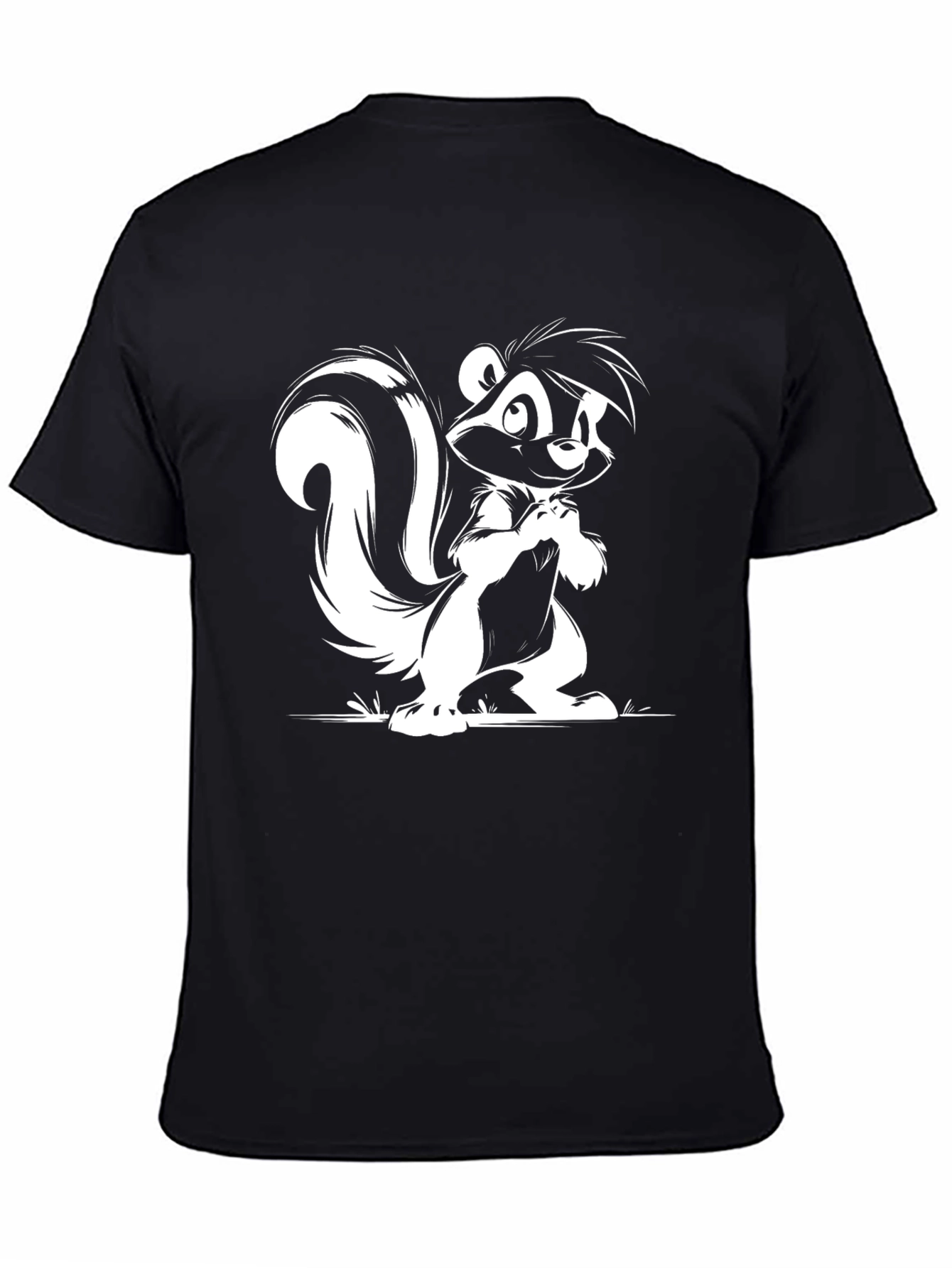 Pepe Le Pew Cartoon Black T-Shirt