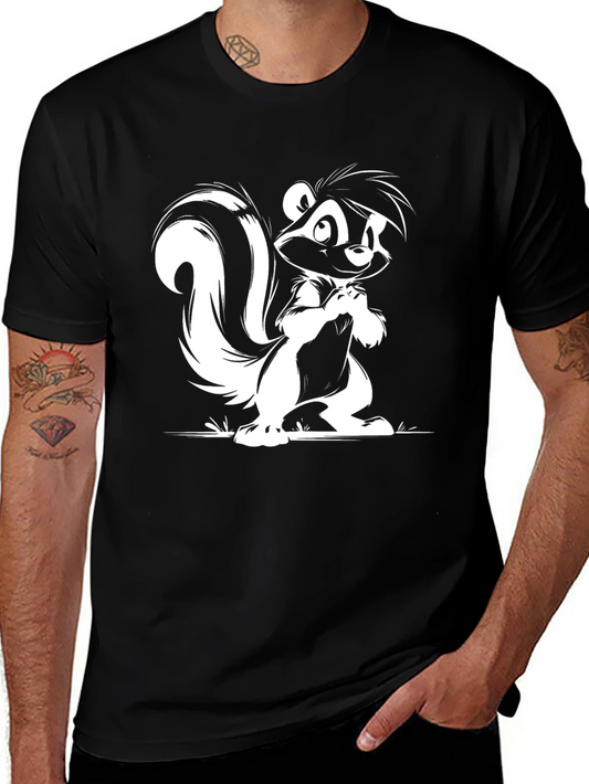 Pepe Le Pew Cartoon Black T-Shirt
