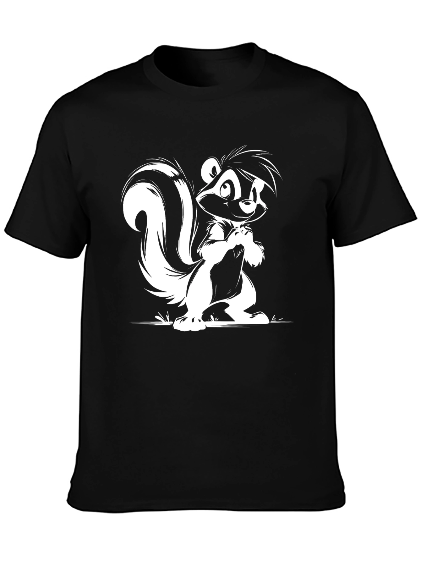 Pepe Le Pew Cartoon Black T-Shirt