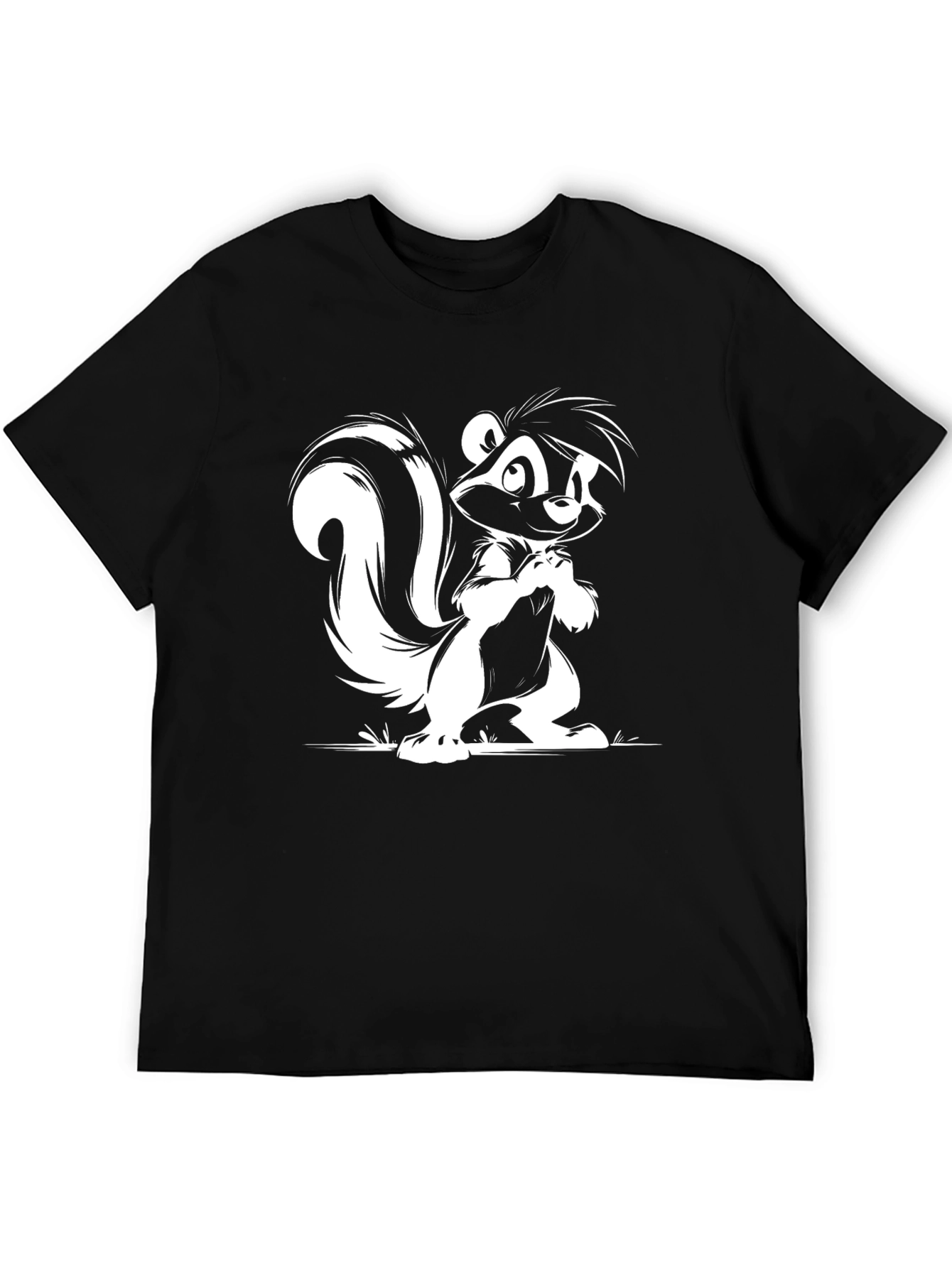 Pepe Le Pew Cartoon Black T-Shirt