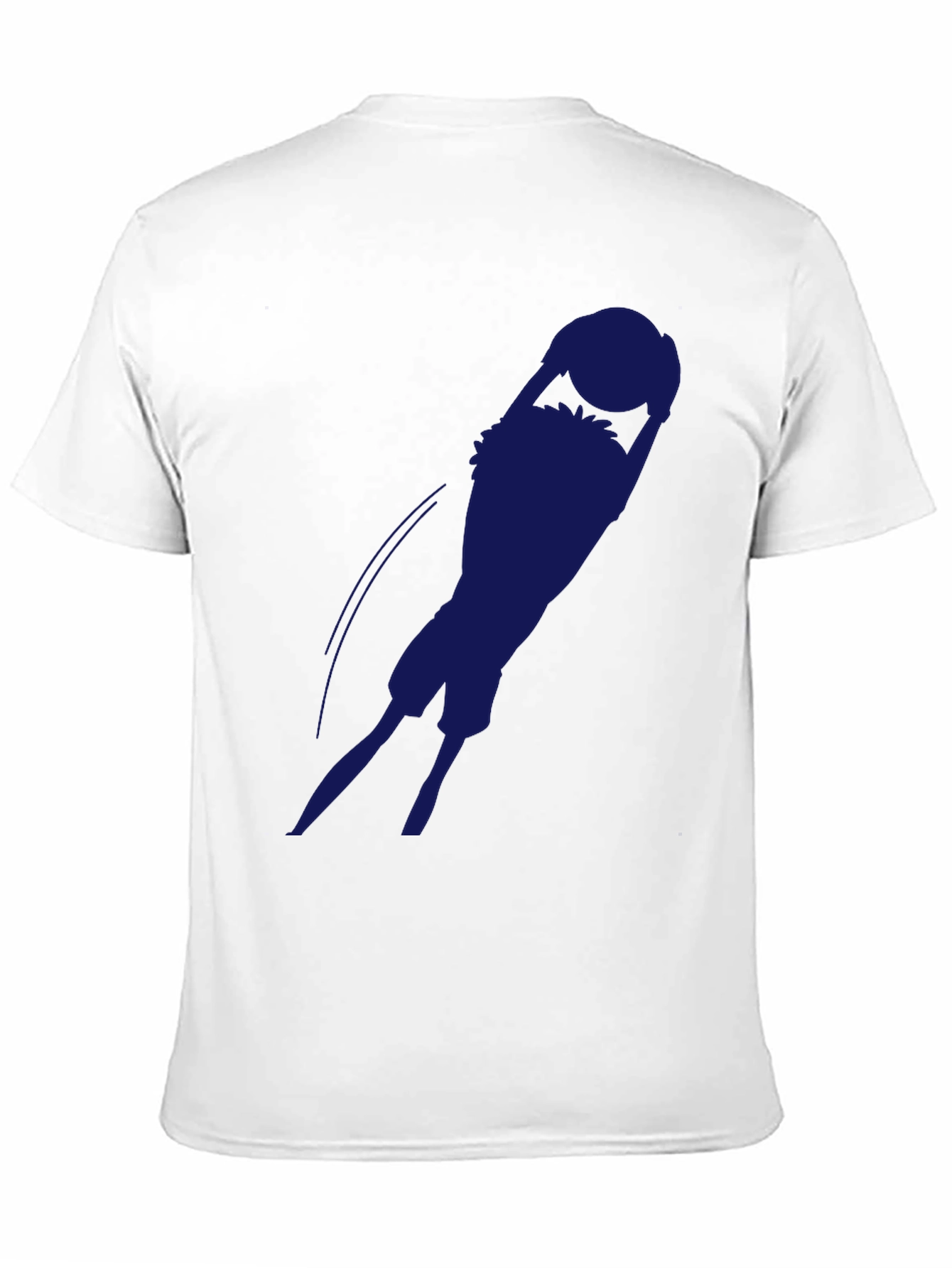 Black Graphic Tee - Volleyball Player Silhouette